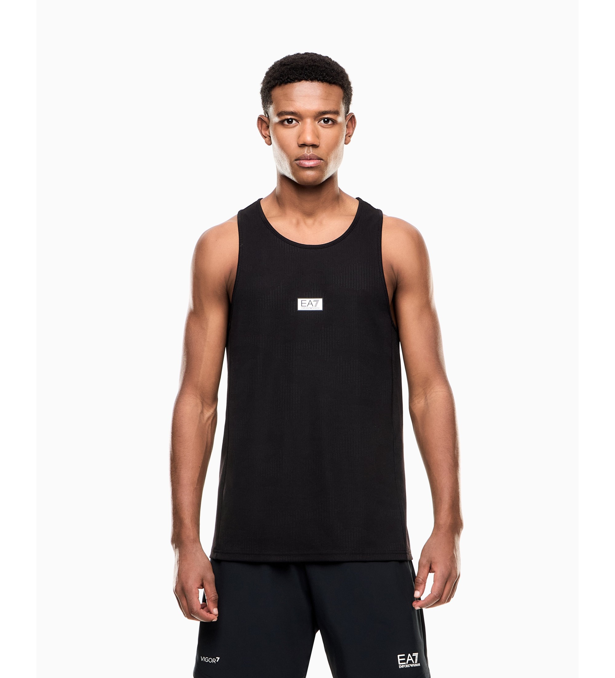 EA7 für Herren. 7M001344_AF22268 T-shirt Top Vigor7 M schwarz (3XL), Sportlich, Polyester, Ärmellos / Hosenträger