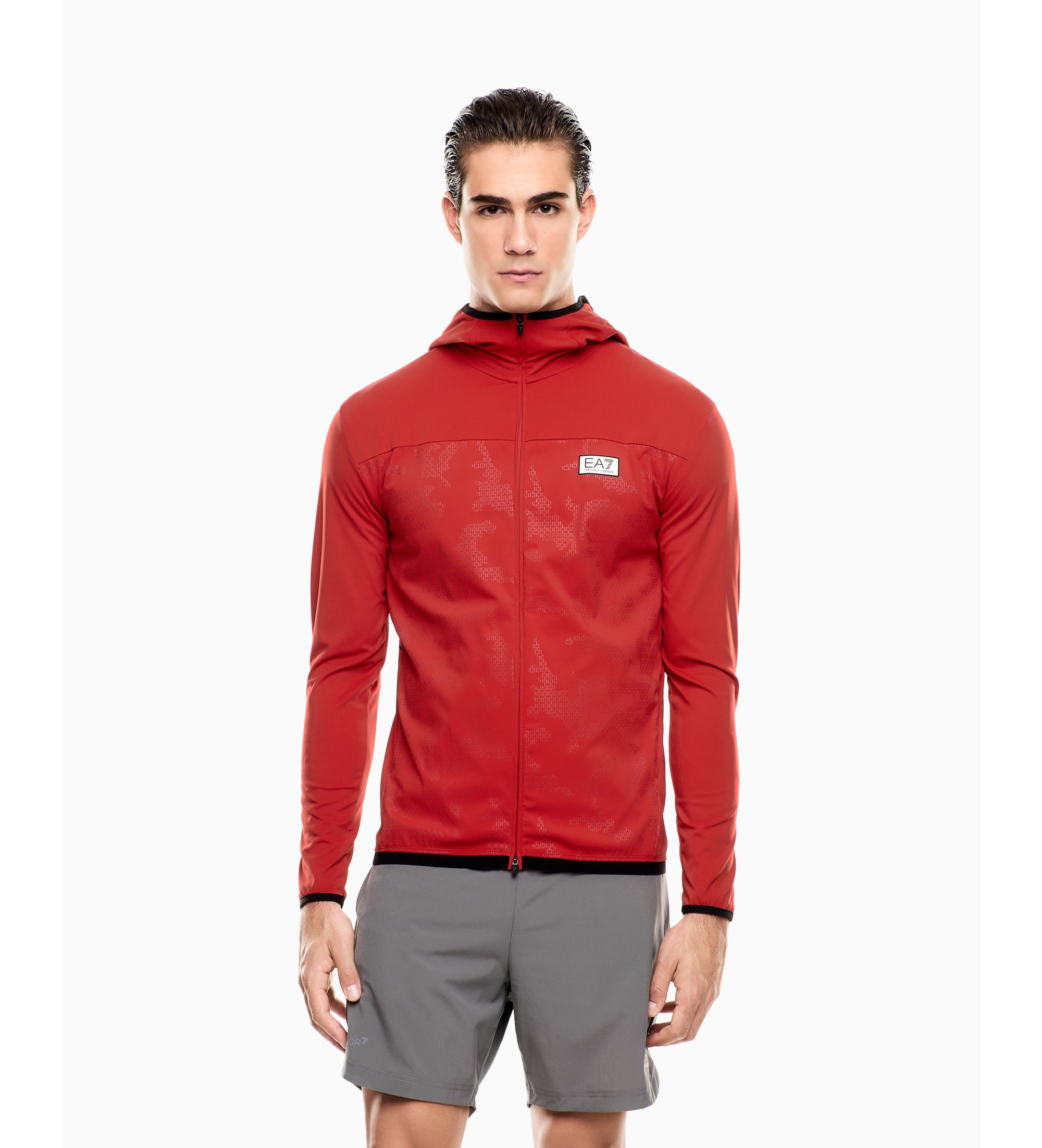 EA7 für Herren. 7M001625_AF13534 Regenjacke vigor7 rot (L), Sportlich, Polyamid