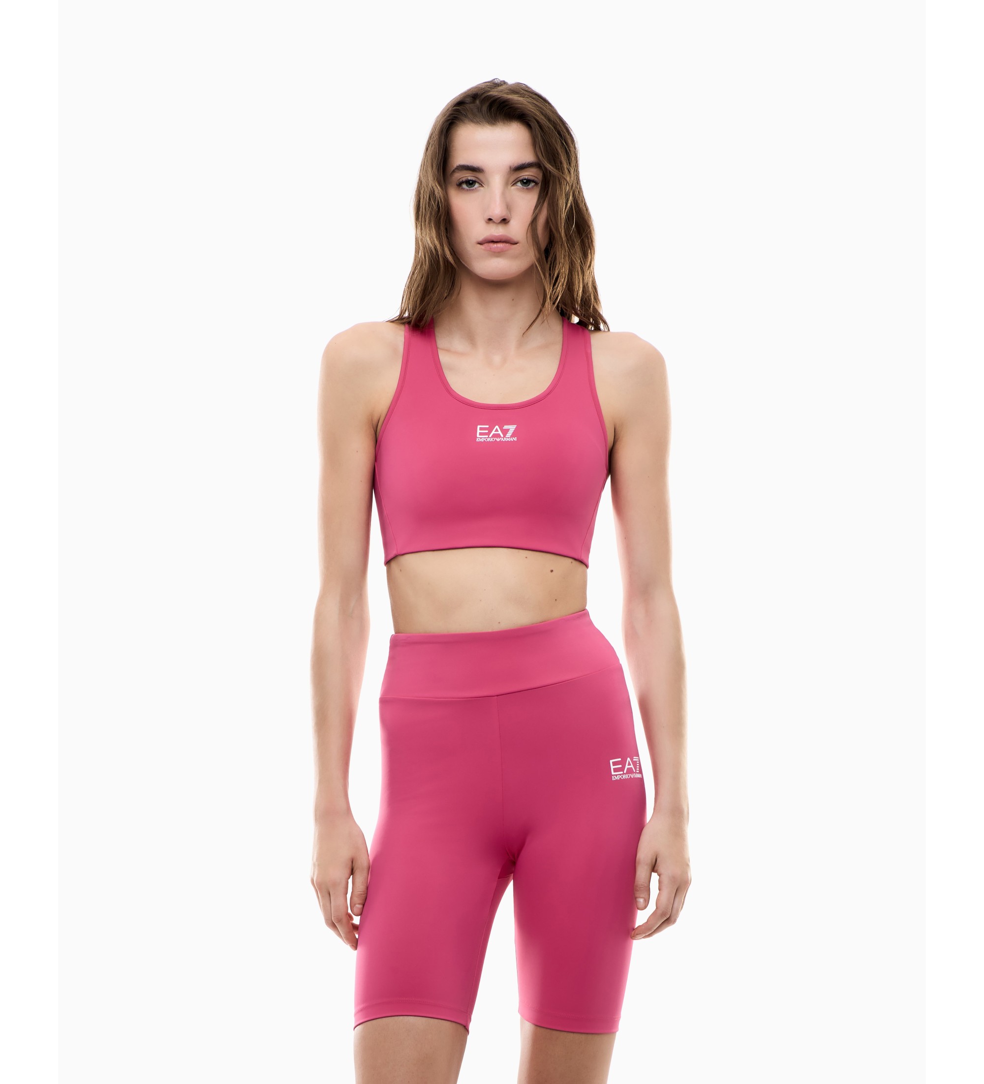 EA7 für Damen. 7W000511_AF12625 Kurze Hosen Vigor7 rosa (L), Sportlich, Multisport, Polyamid