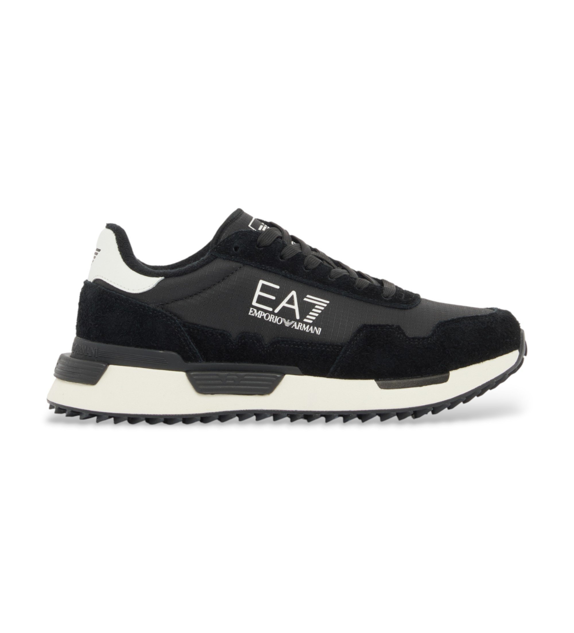 EA7 Unisex. 7X000380_AF19175 Vintage Turnschuhe Schwarz (40), Wohnung, Schnürsenkel, Sportlich