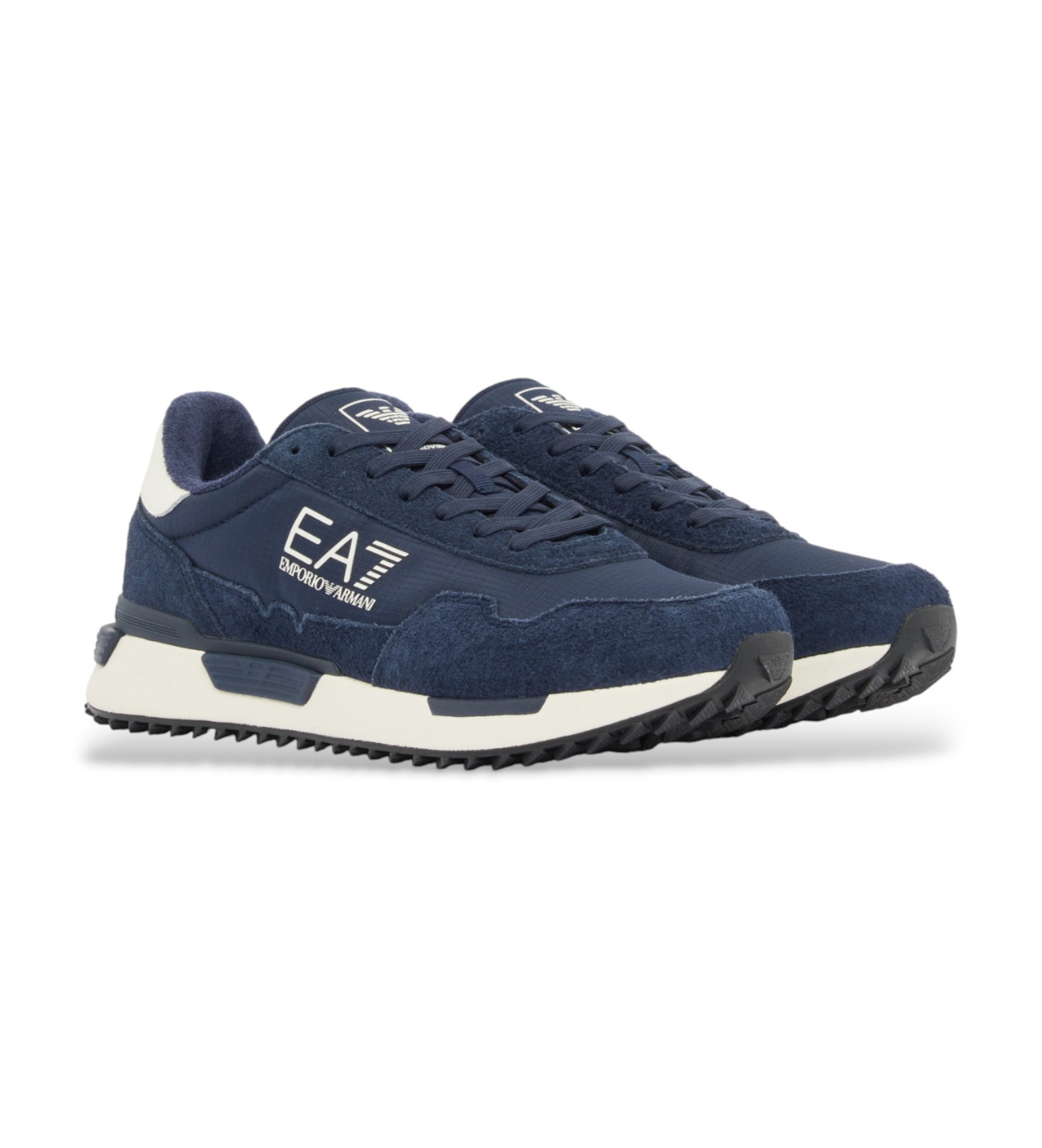 EA7 uniseks. 7X000380_AF19175 Vintage Sneakers Navy (39 1/3), Czarny, Tkanina, 1 do 3 cm, Smycze, Deportivo