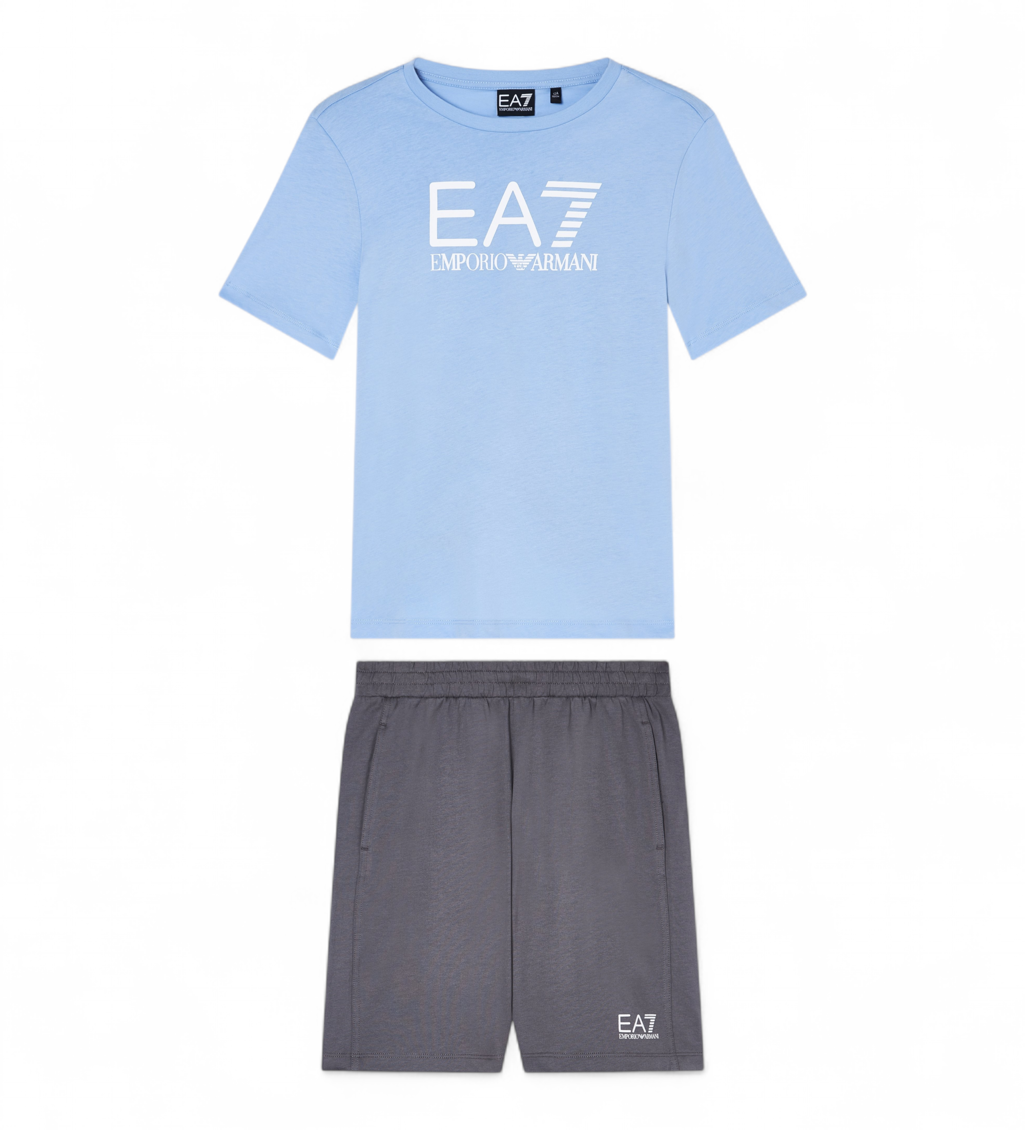 EA7 für Jungen. 7B000302_AF10375 Visibility Boy Set Blau (10Años= 142cm), Lässig, Sportlich, Grün, Baumwolle, Sportbekleidung, Multisport, P