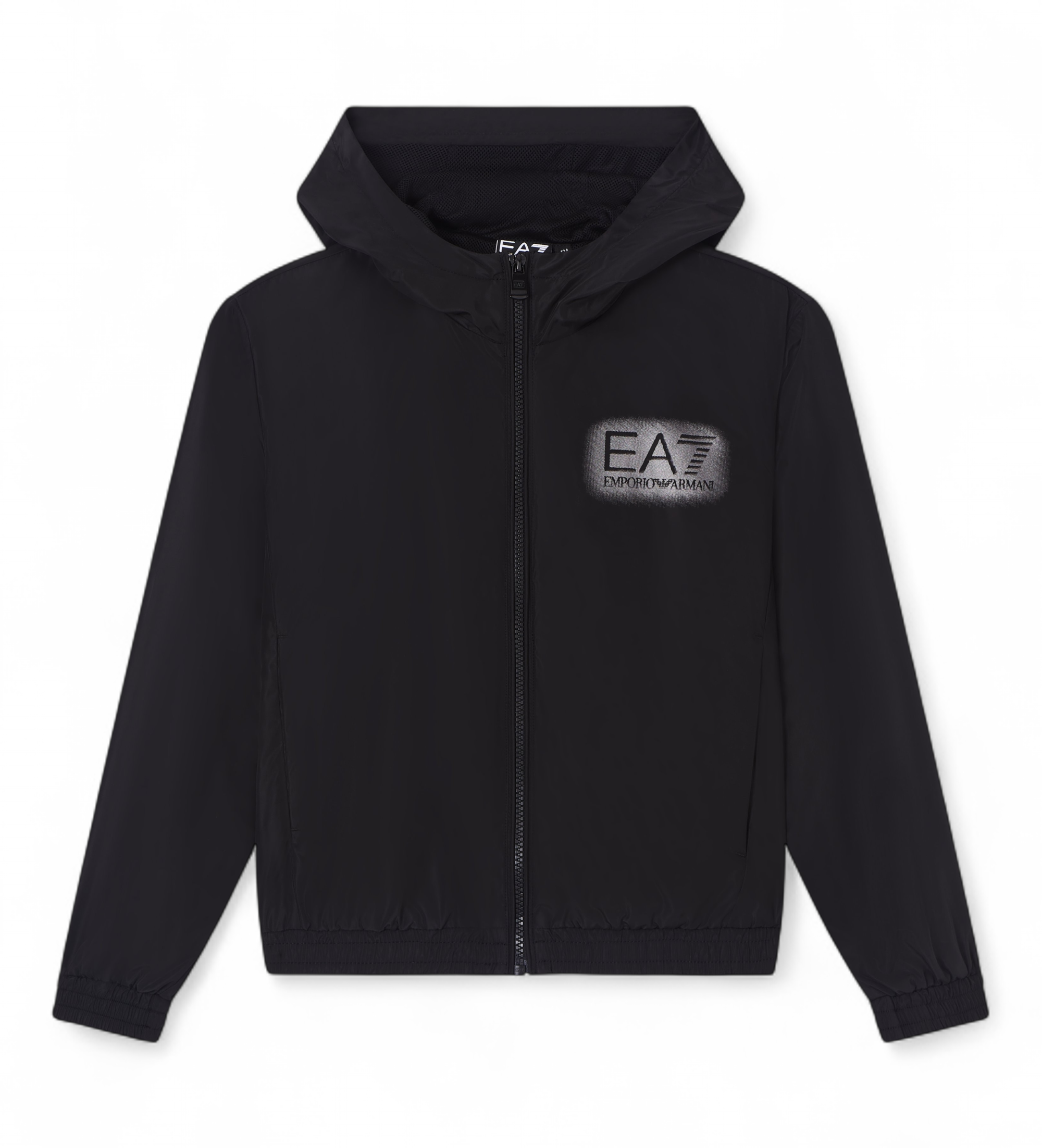 EA7 für Mädchen. 7G000190_AF12454 Visibility Girl Jacke Schwarz (10Años= 142cm), Lässig, Polyester, Kinderbekleidung