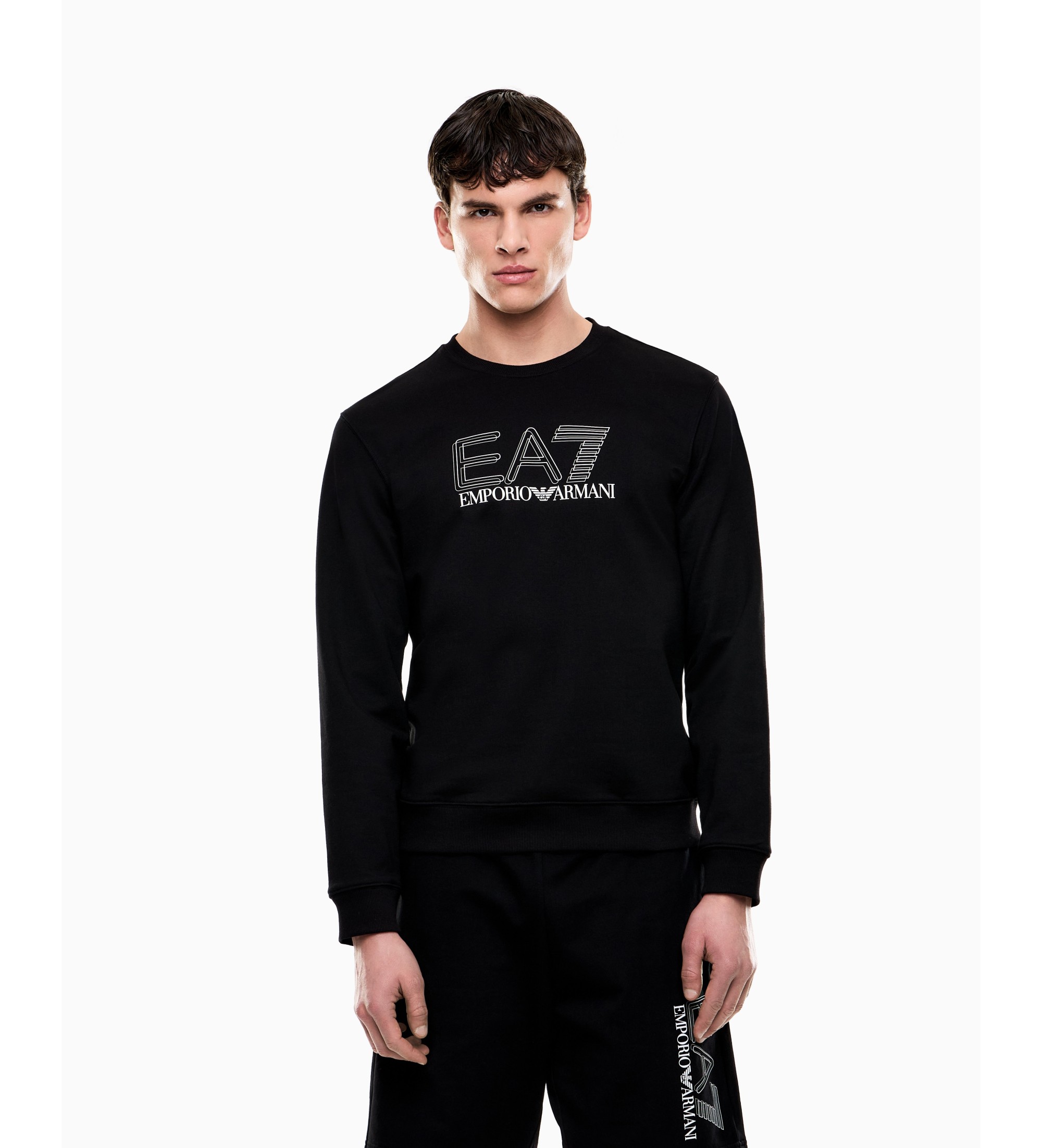 EA7 für Herren. 7M001312_AF13512 Visibility Sweatshirt M Schwarz (XS), Lässig, Sportlich, Baumwolle