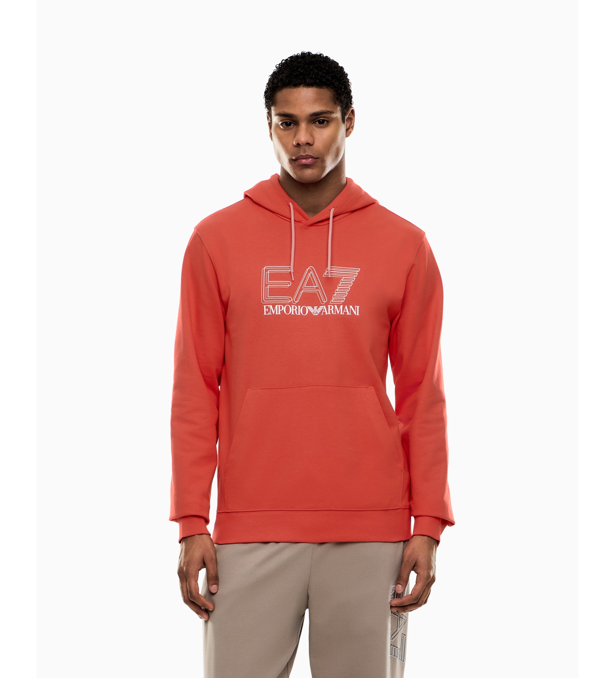 EA7 für Herren. 7M001313_AF13512 Sweatshirt Sichtbarkeit Regular rot (M), Lässig, Baumwolle