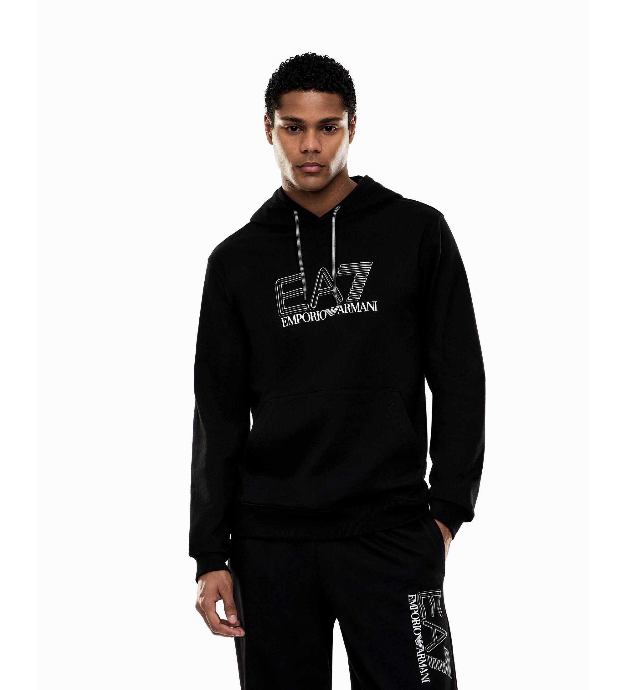 EA7 für Herren. 7M001313_AF13512 Visibility Regular Sweatshirt schwarz (XS), Lässig, Sportlich, Baumwolle