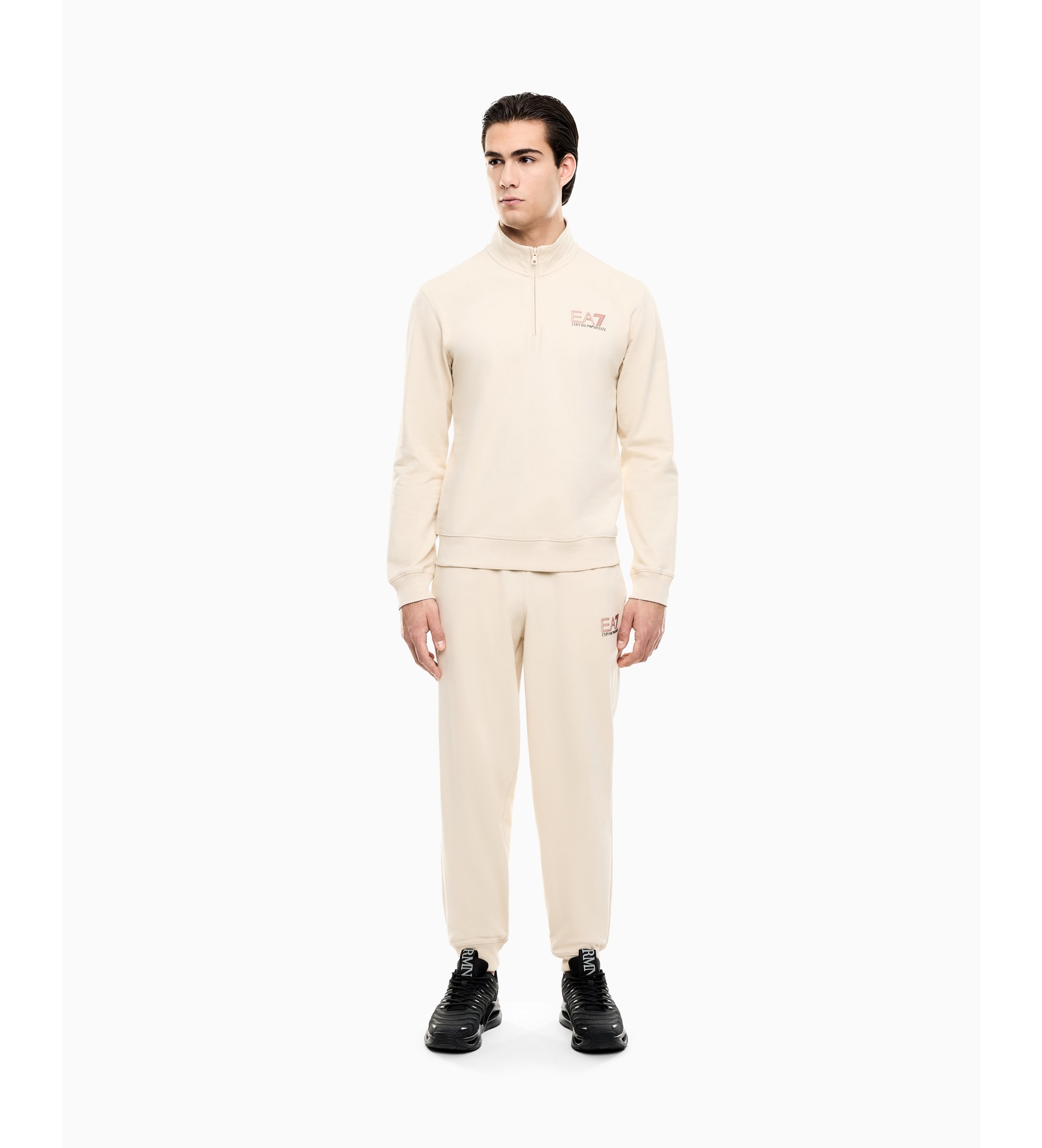 EA7 für Herren. 7M001317_AF13512 Sichtbarkeits-Set M Beige (L), Lässig, Sportlich, Baumwolle, Langarm