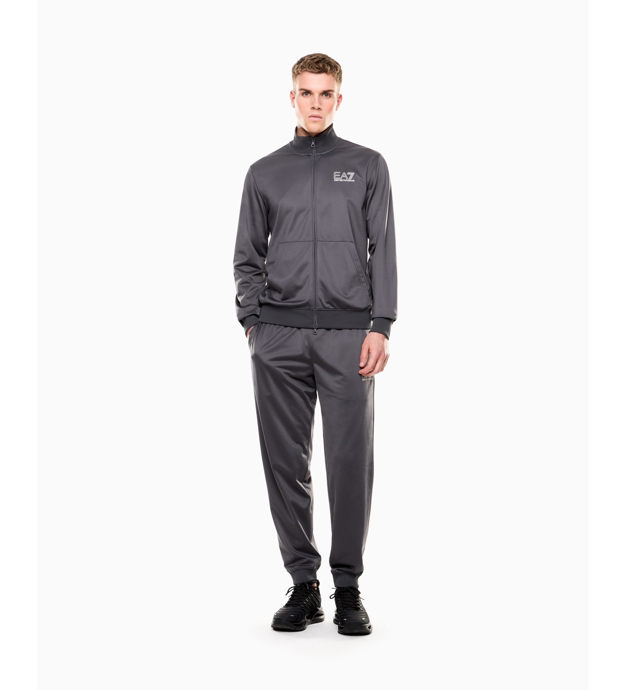 EA7 für Herren. 7M001320_AF12449 Sichtbarkeits-Set M Grau (XL), Lässig, Sportlich, Sportbekleidung, Multisport, Polyester, Langarm