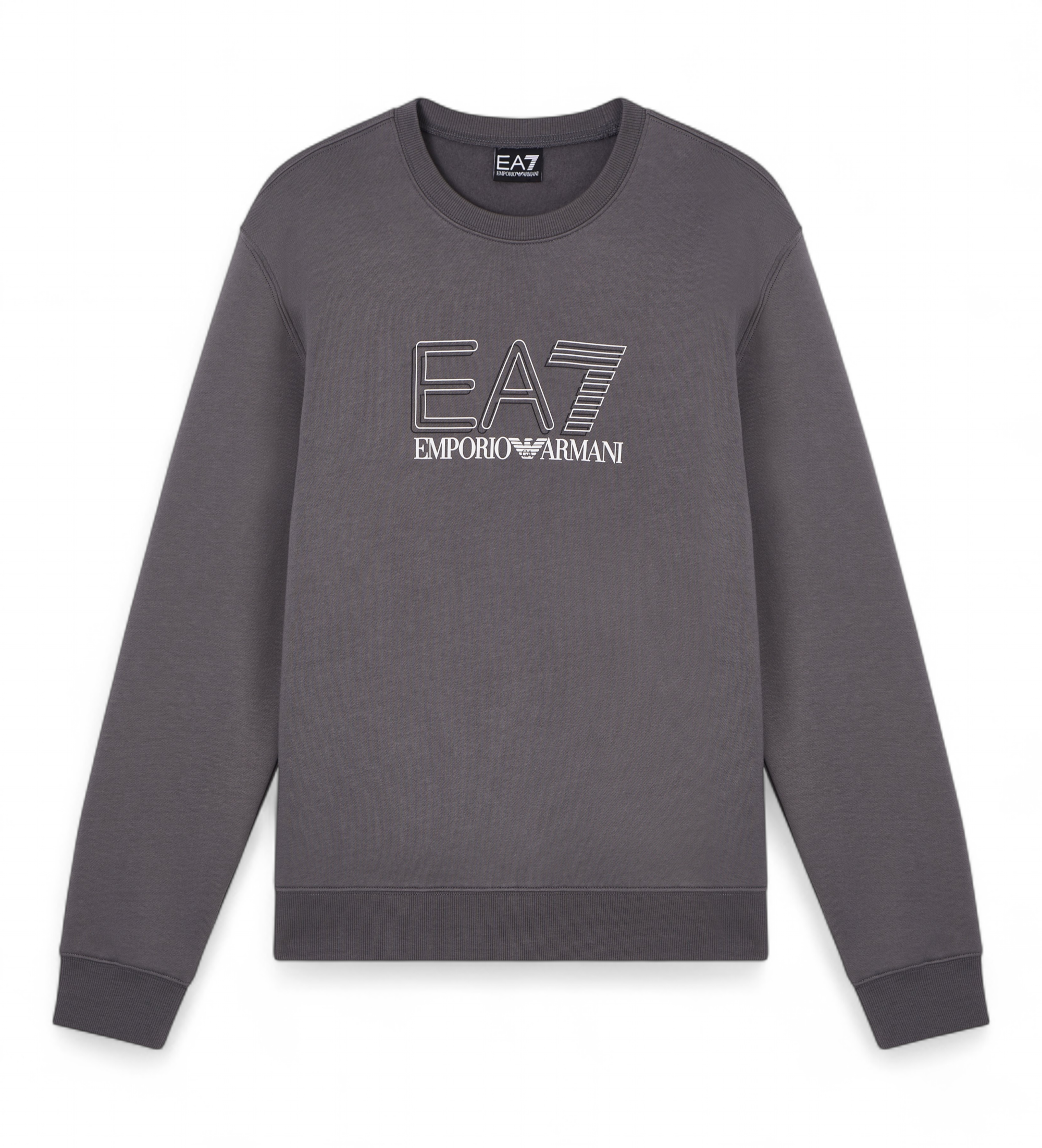 EA7 für Herren. 7M001322_AF10377 Sweatshirt Sichtbarkeit M grau (M), Lässig, Sportlich, Baumwolle, Sportbekleidung, Multisport, Kurzarm