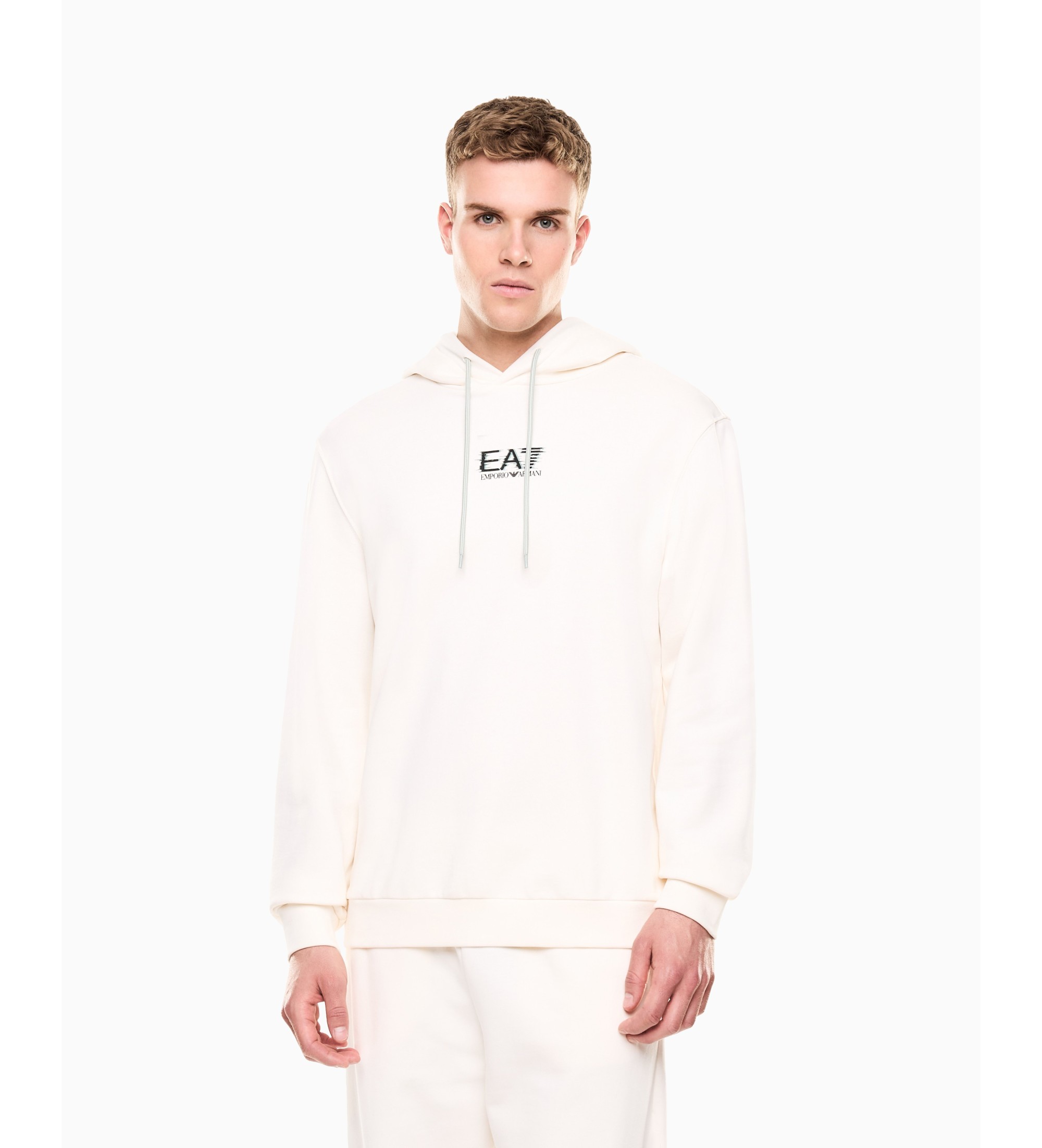 EA7 für Herren. 7M001328_AF17787 Sichtbarkeits-T-Shirt weiß (M), Lässig, Polyester, Kurzarm