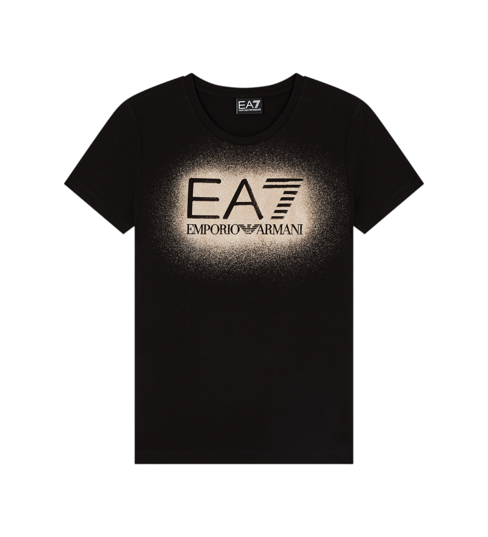 EA7 für Damen. 7W001069_AF10373 Visibility T-Shirt schwarz (XL), Lässig, Baumwolle, Kurzarm