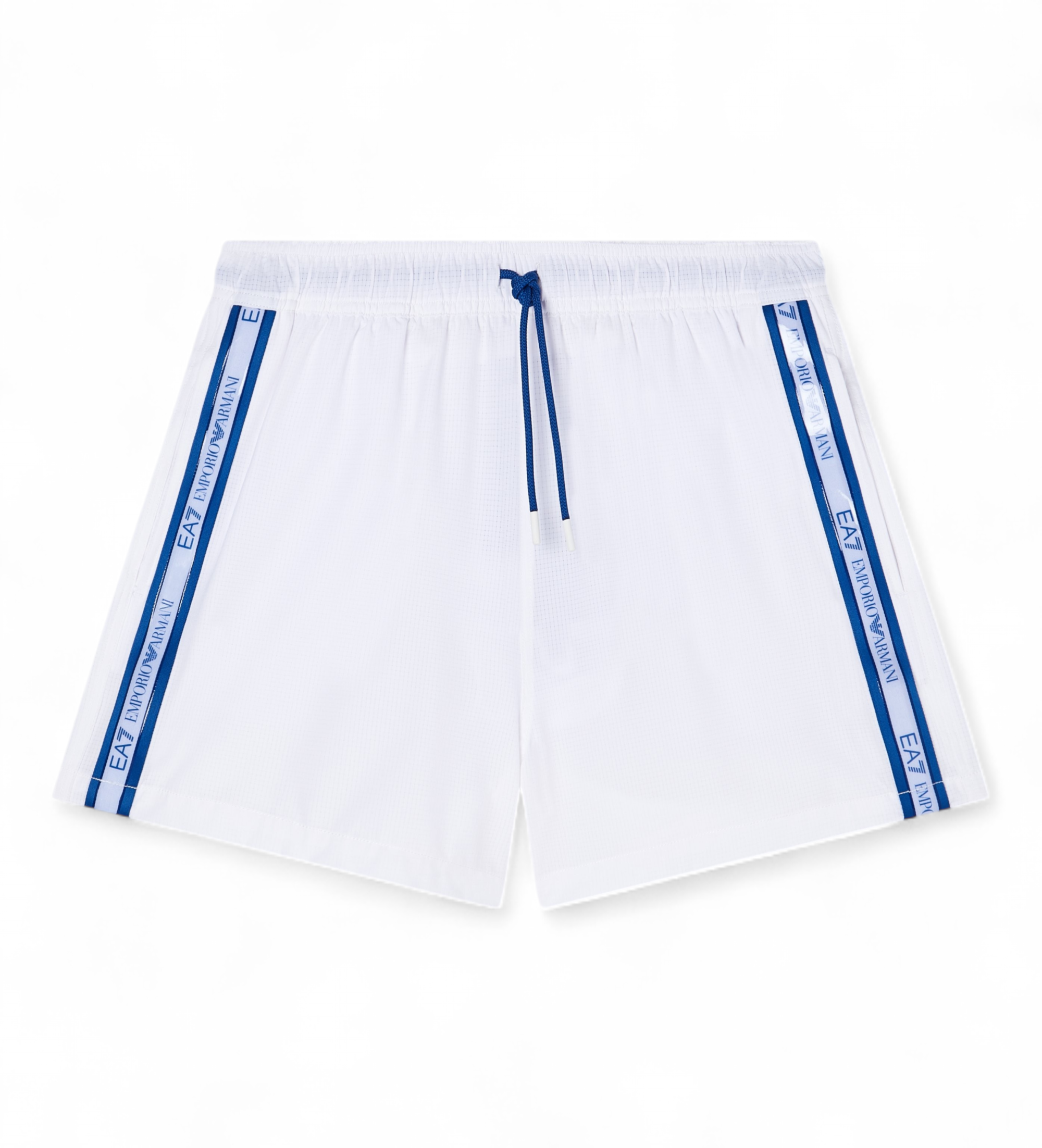 EA7 für Herren. 7M001688_AF21073 Weiße Wassershorts Badeanzug (S), Lässig, Sportlich, Strandbekleidung, Polyester, Elastan