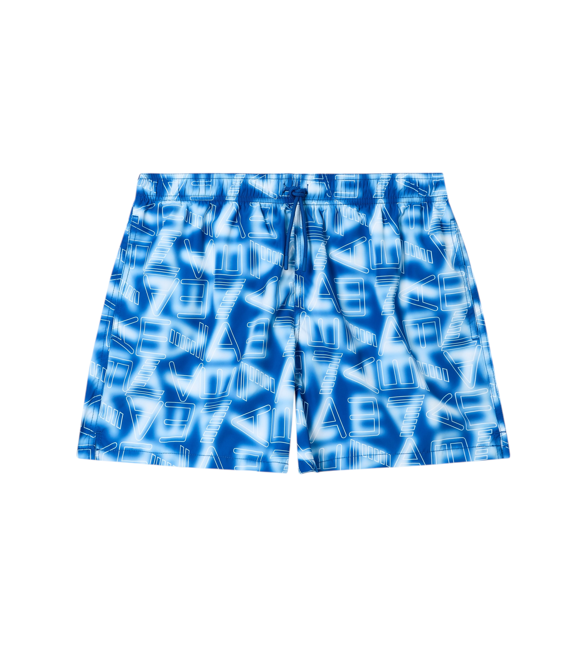 EA7 für Herren. 7M001715_AF21250 Badehose mit Graphic Series Logo-Print blau (XL), Strandbekleidung, Polyester