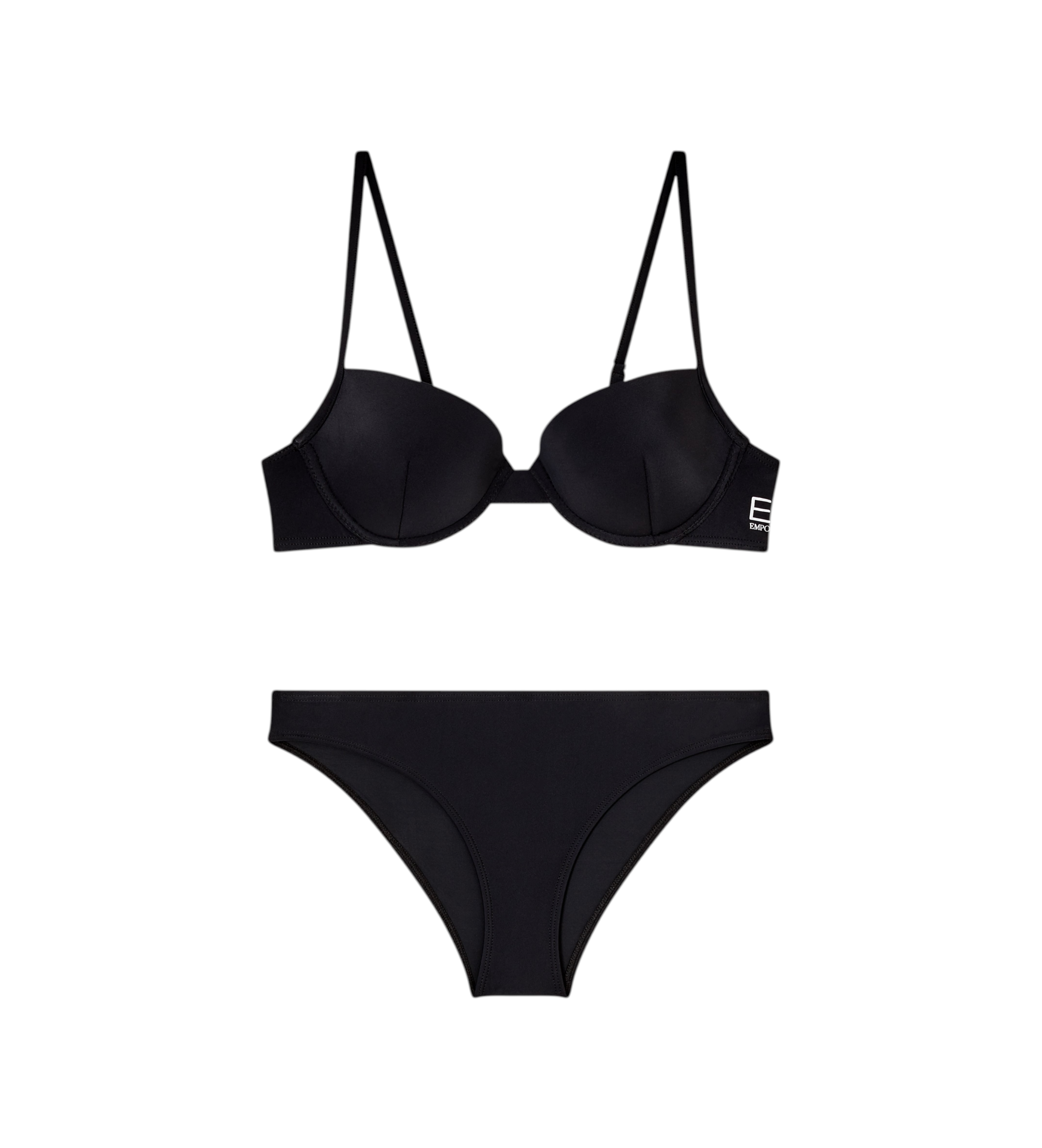 EA7 für Damen. 7W000320_AF20663 Push-up-Bikini schwarz (L), Strandbekleidung, Polyamid
