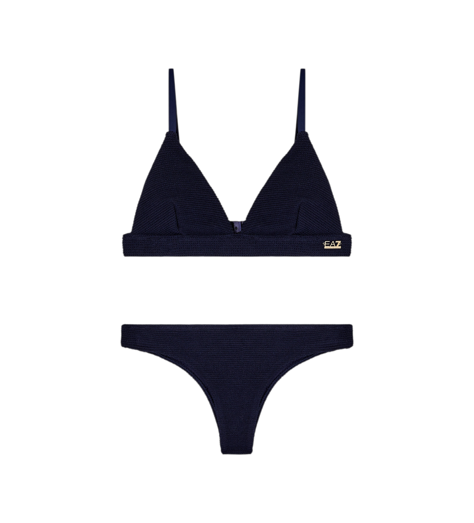 EA7 für Damen. 7W001482_AF24572 Bikini Water Sports marineblau (S), Strandbekleidung, Viskose