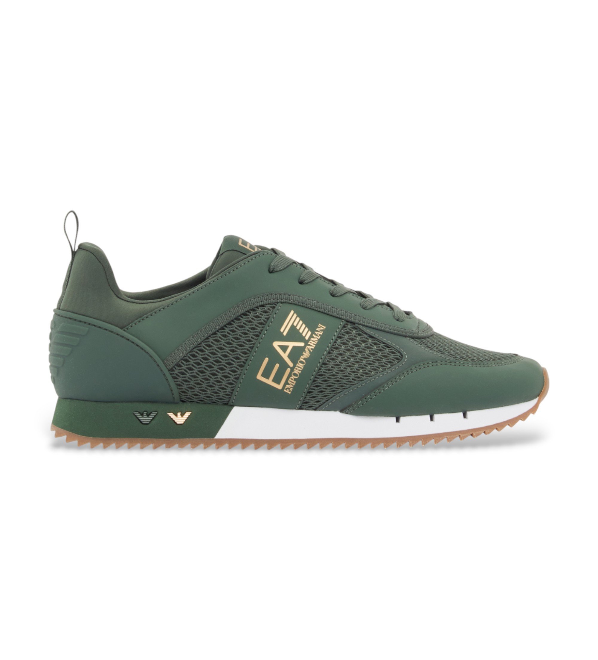 EA7 Unisex. 7X000334_AF18610 Turnschuhe Schwarz & Weiß Schnürsenkel Grün (42 2/3), Wohnung, Lässig