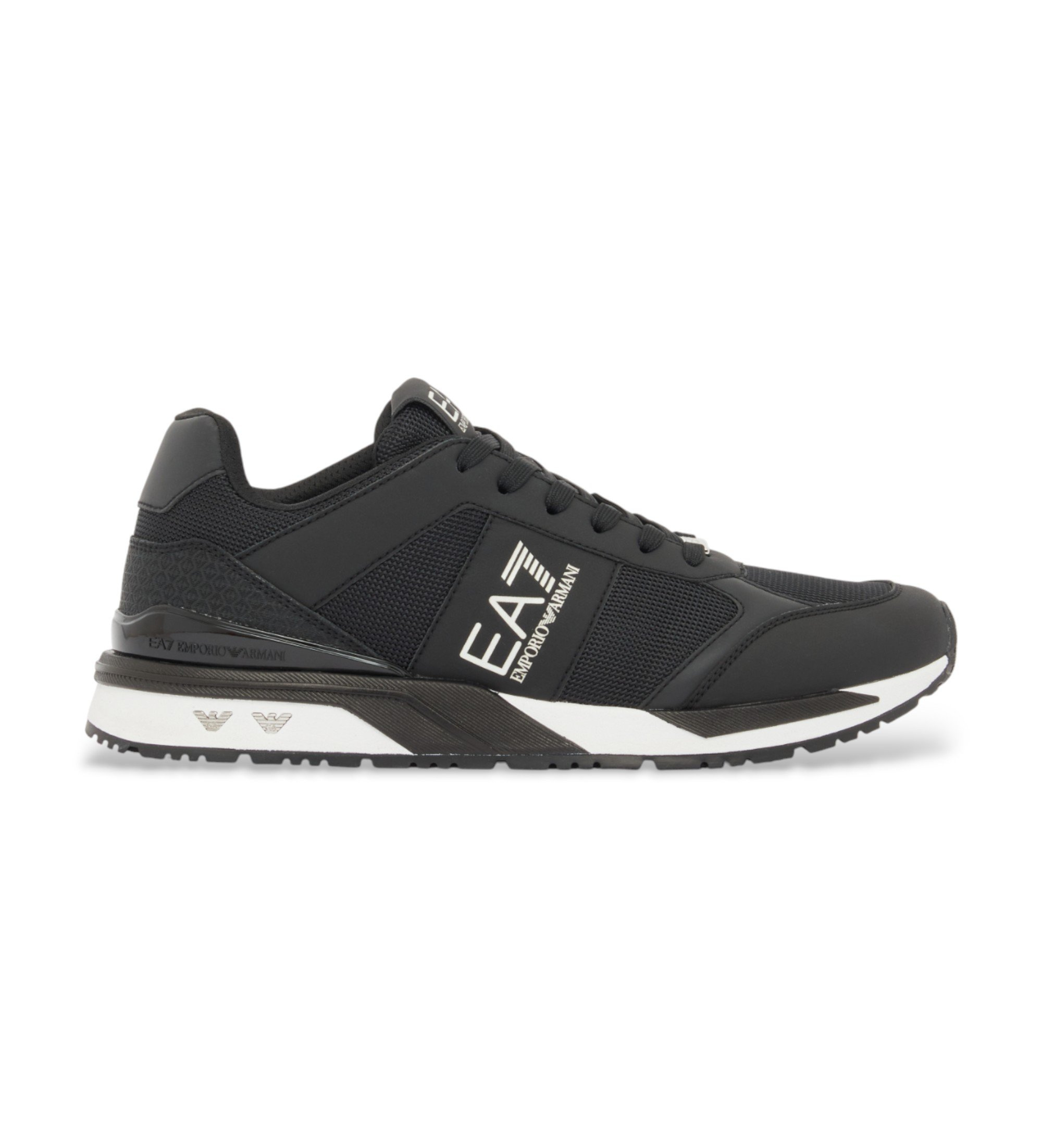 EA7 für Damen. 7X000656_AF13550 Turnschuhe Evolution schwarz (44 2/3), Wohnung, Schnürsenkel, Lässig