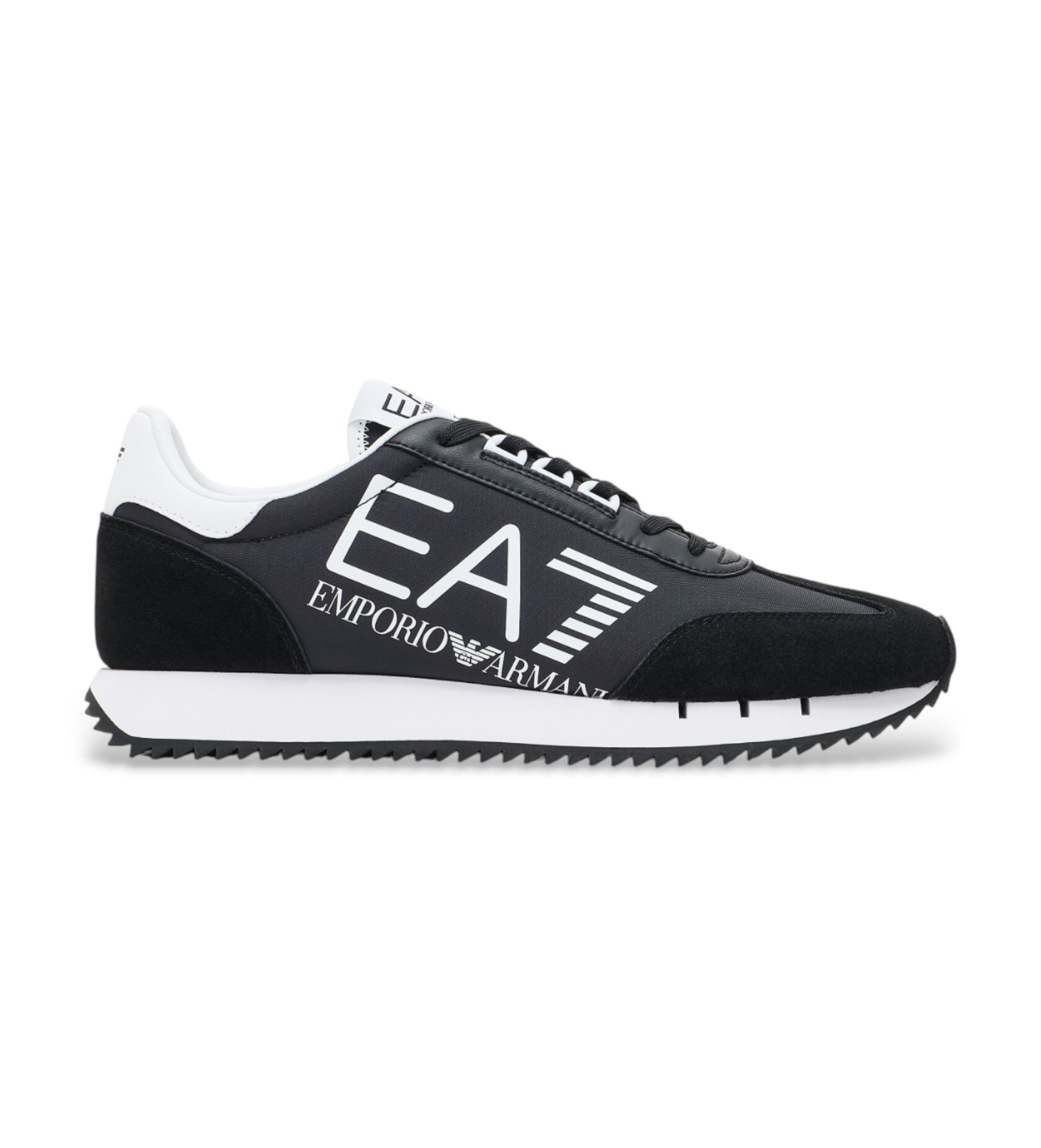 EA7 für Herren. 7X000541_AF18609 Vintage Turnschuhe Schwarz (42 2/3), Wohnung, Schnürsenkel, Lässig