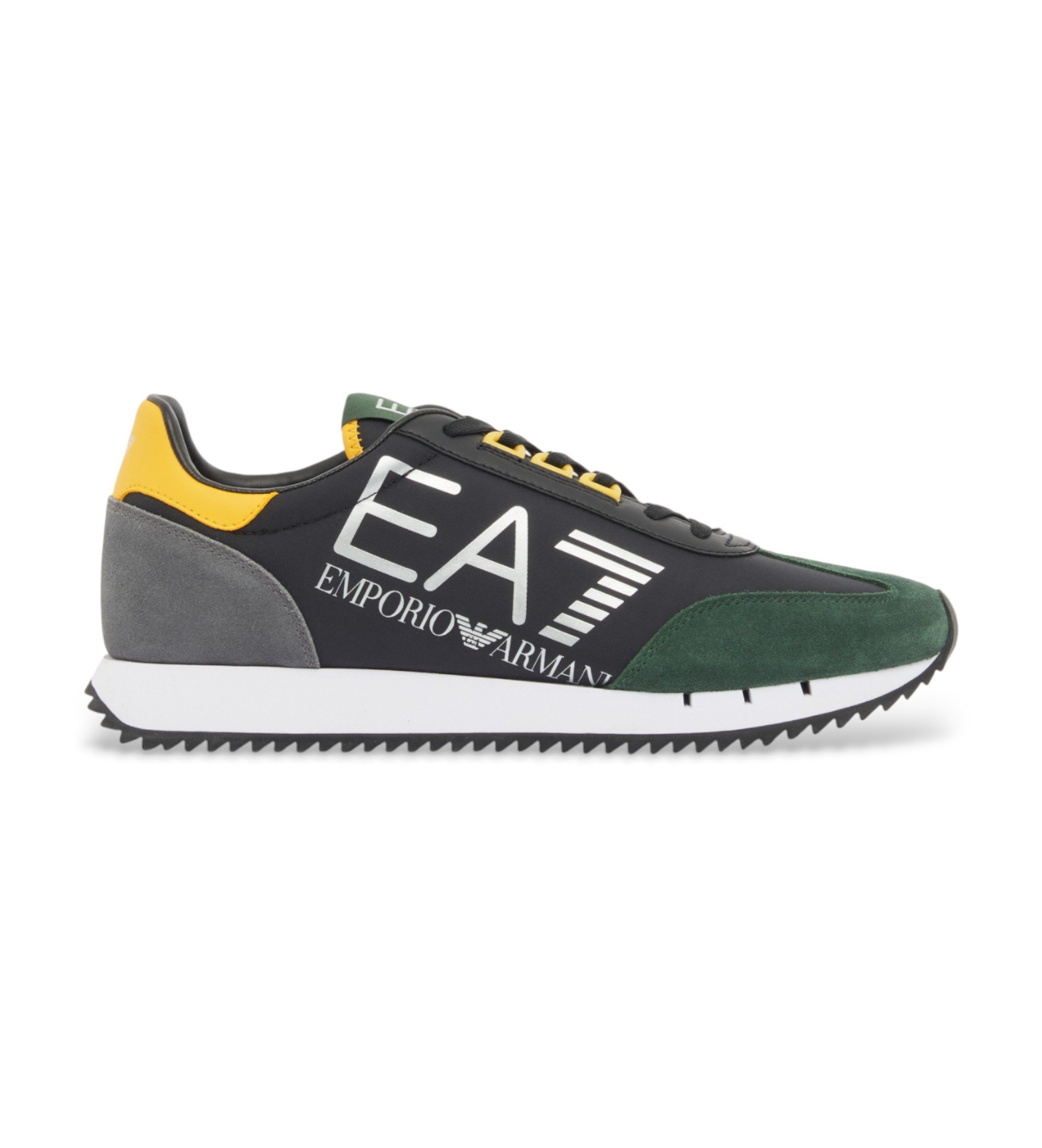 EA7 für Damen. 7X000541_AF18609 Grüne Vintage-Turnschuhe (42 2/3), Wohnung, Schnürsenkel, Lässig