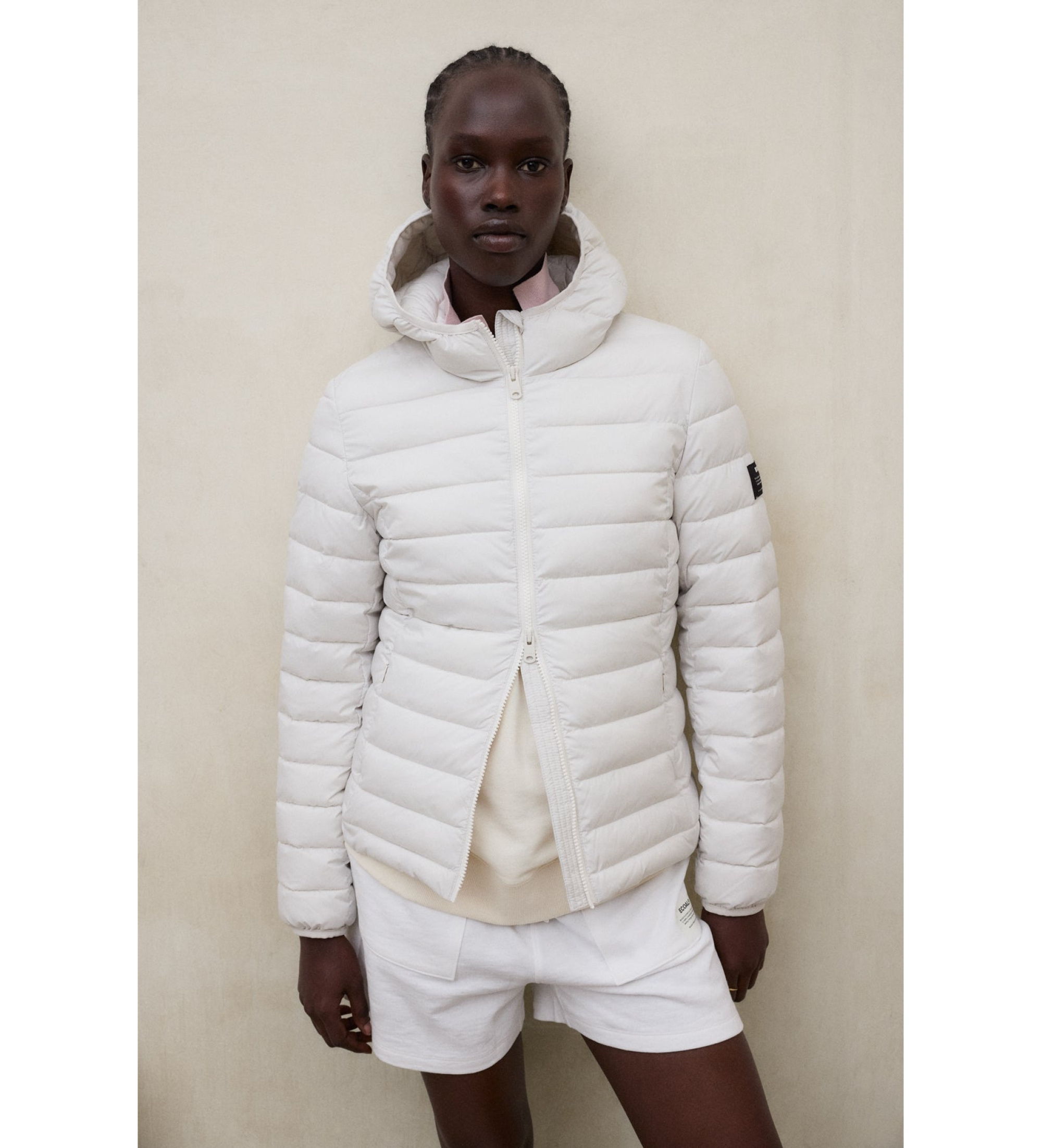ECOALF für Damen. MCWGAJKATLAN0987S26-998 Mantel Atlantic beige (S), Lässig, Recyceltes Polyester, Nachhaltig