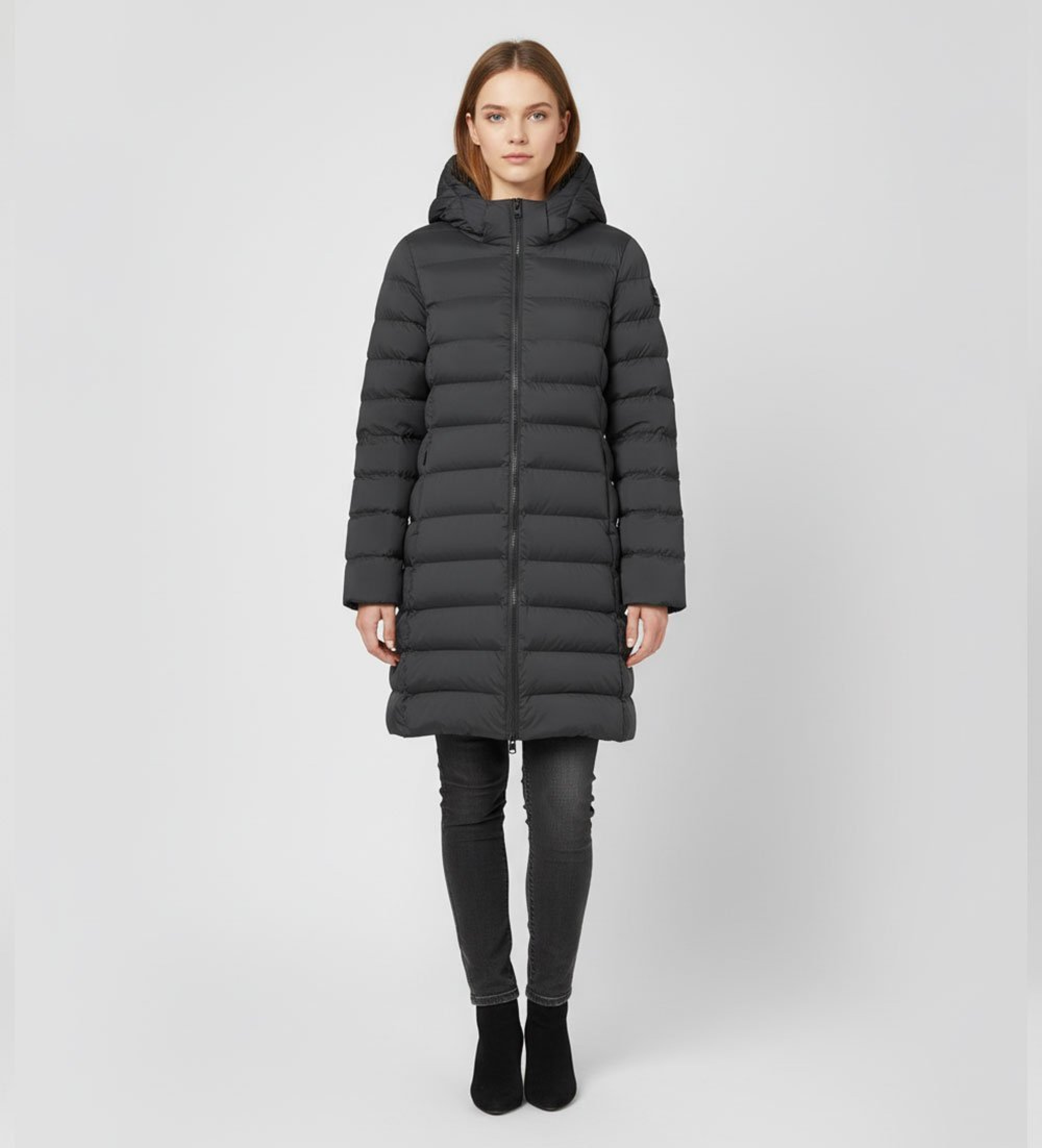 ECOALF für Damen. MCWGAJKCRONU0987W25-319 Cronulla Mantel schwarz (M), Lässig, Polyester, Nachhaltig