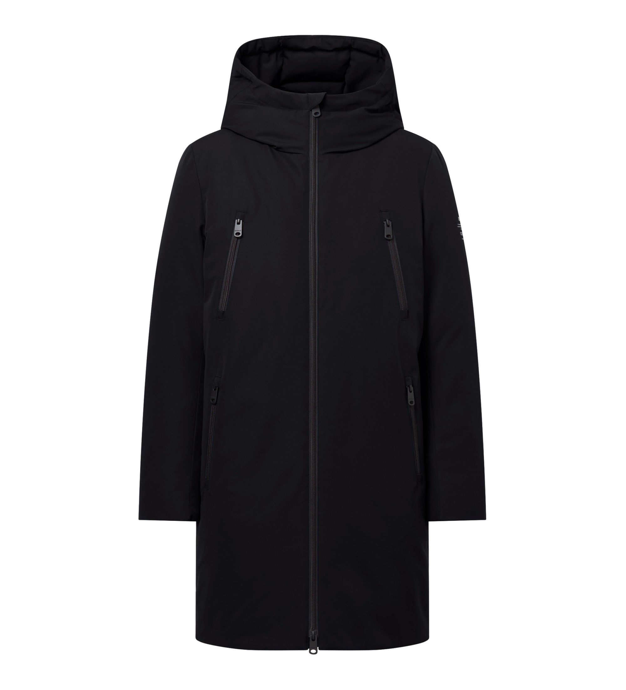 ECOALF für Herren. MCMGAJKLIVOR0255W24-319 Livorno Mantel schwarz (L), Lässig, Langarm, Recyceltes Polyester, Nachhaltig