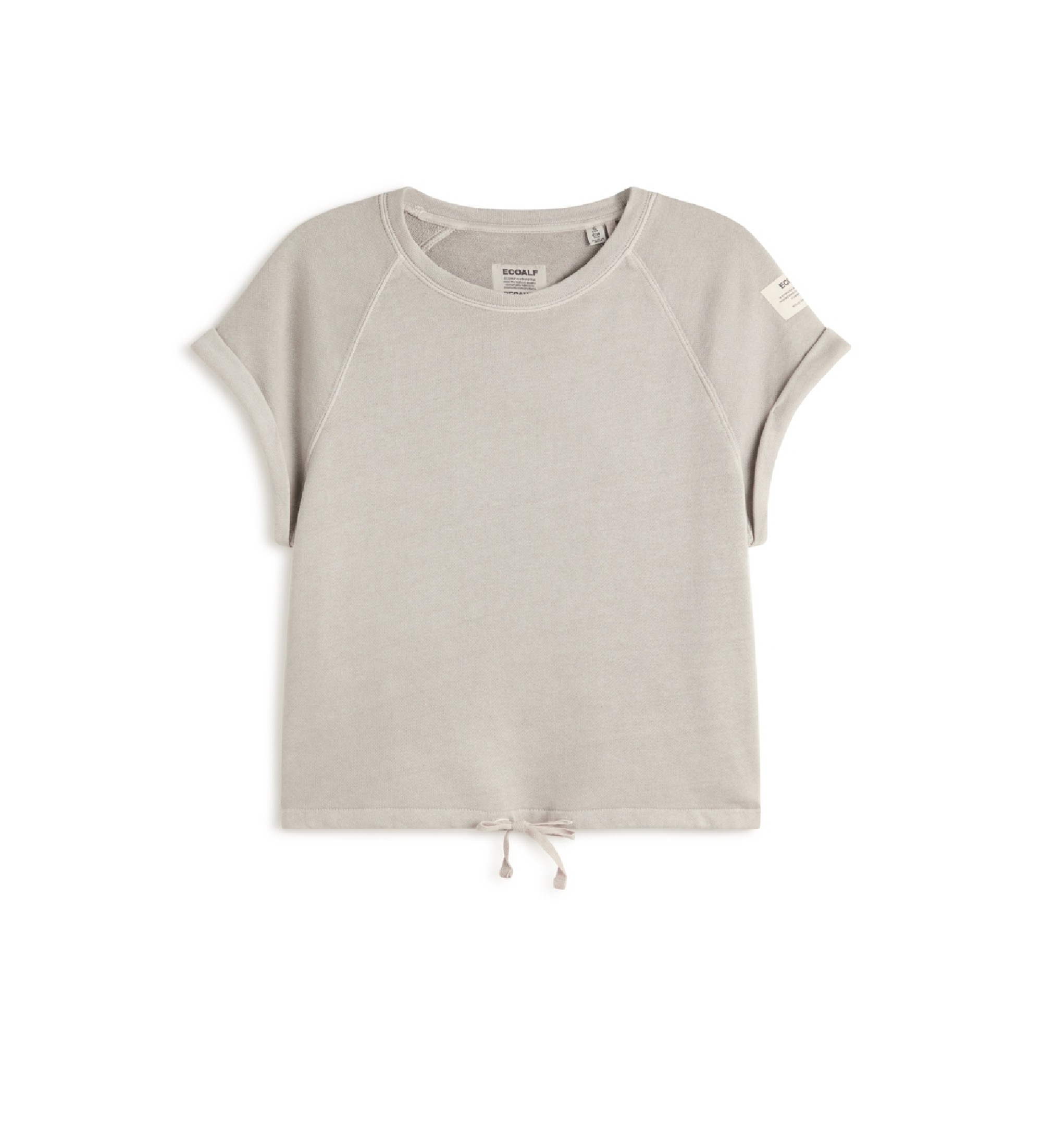 ECOALFvoor vrouwen. MCWGASTREINE0856S24-145 Reine T-shirt grijs (XS), Casual, Korte mouwen, Biologisch katoen, Duurzaam, Gerecycled Katoen