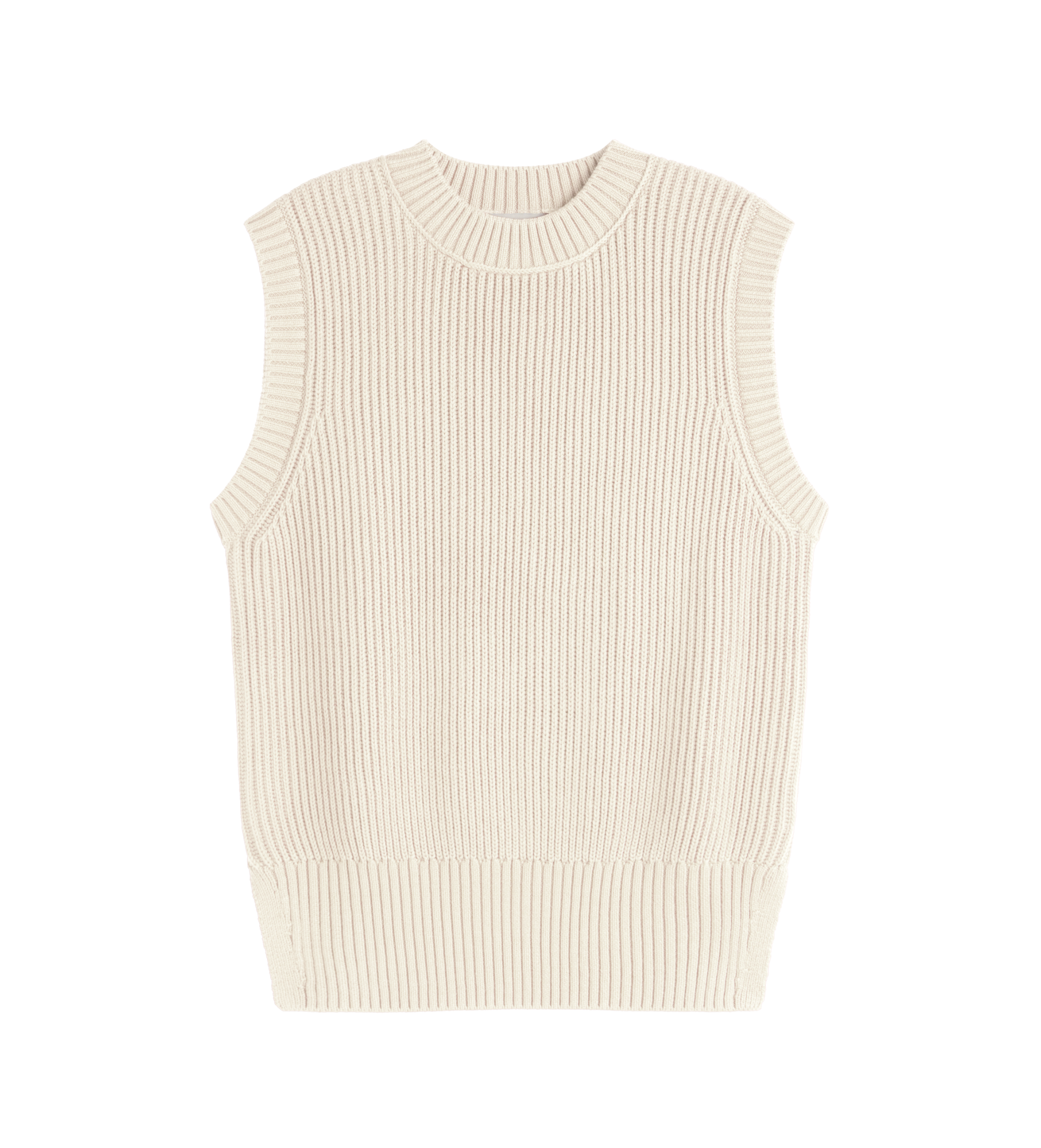 ECOALF für Damen. MCWGAKNHIEDR0649S24-013 Weste Ivy beige (L), Lässig, Bio-Baumwolle, Nachhaltig