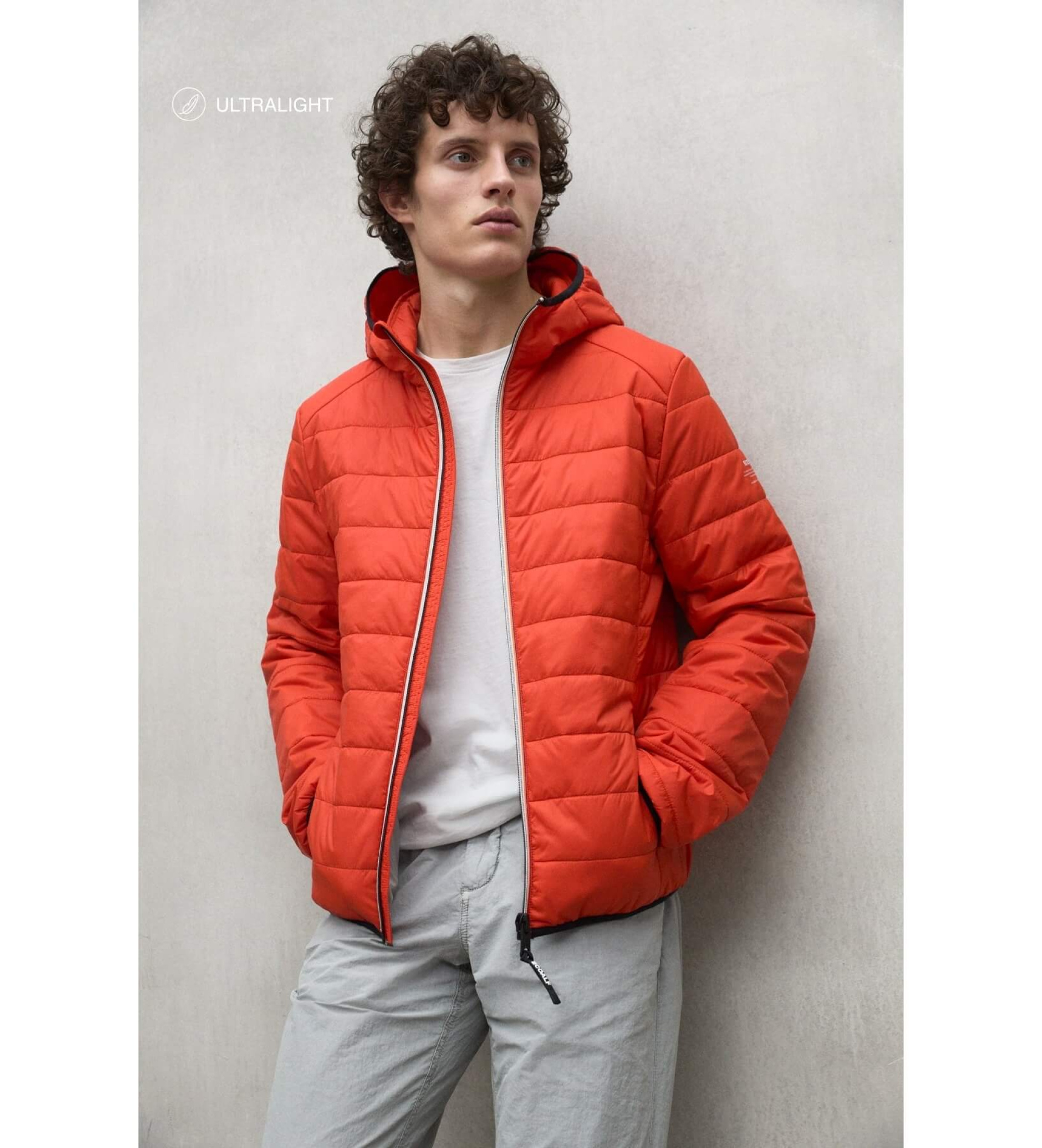 ECOALF für Herren. MCMGAJKATLAN0424S25-206 Jacke Atlántico orange (S), Lässig, Polyamid, Nachhaltig