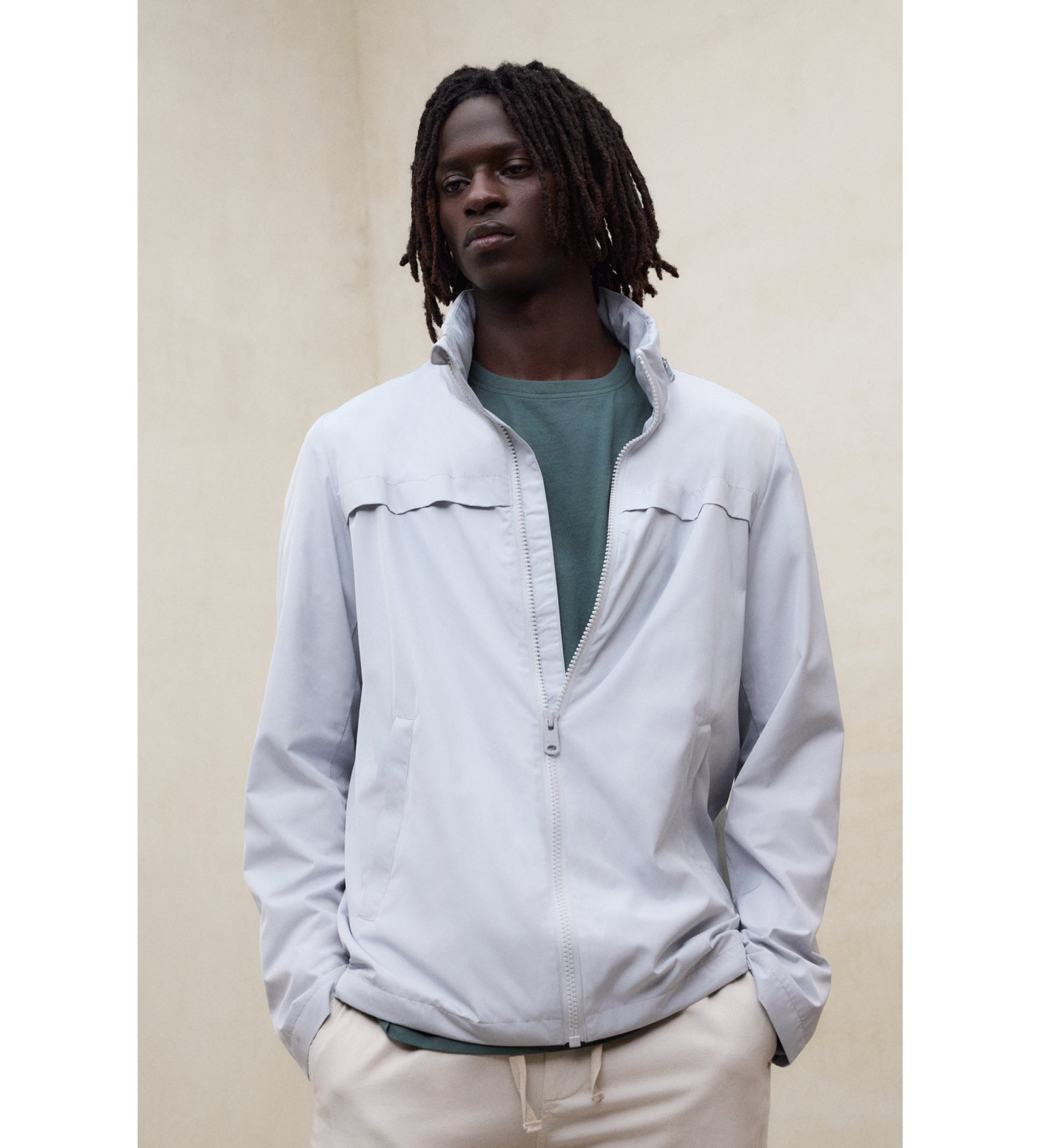 ECOALF für Herren. MCMGAJKBENI00027S26-301 Jacke Beni grau (L), Lässig, Recyceltes Polyester