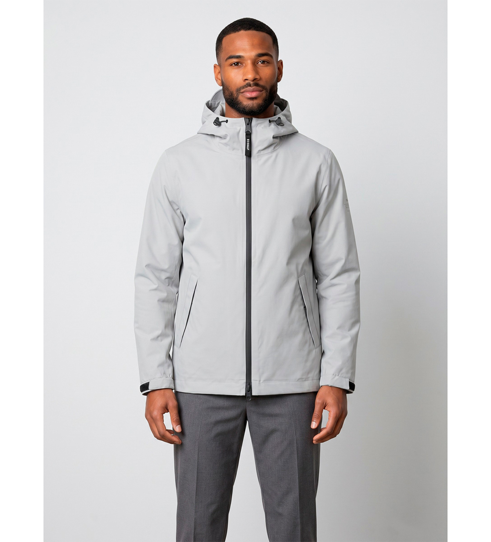 ECOALF für Herren. MCMGAJKDILUV0434W26-604 Diluvio Jacke graublau (S), Lässig, Recyceltes Polyester
