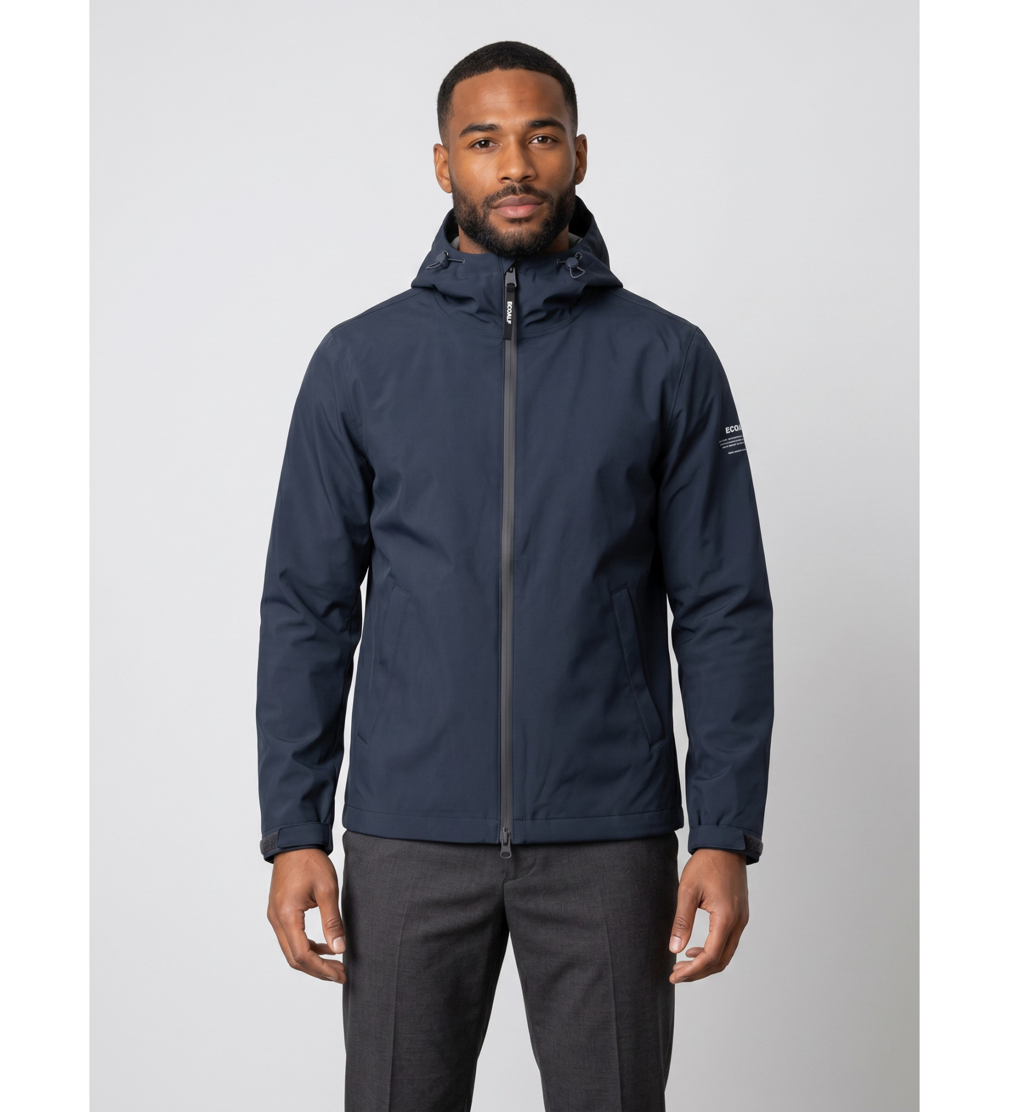 ECOALF für Herren. MCMGAJKDILUV0434W26-162 Jacke Diluvio marineblau (XL), Lässig, Recyceltes Polyester