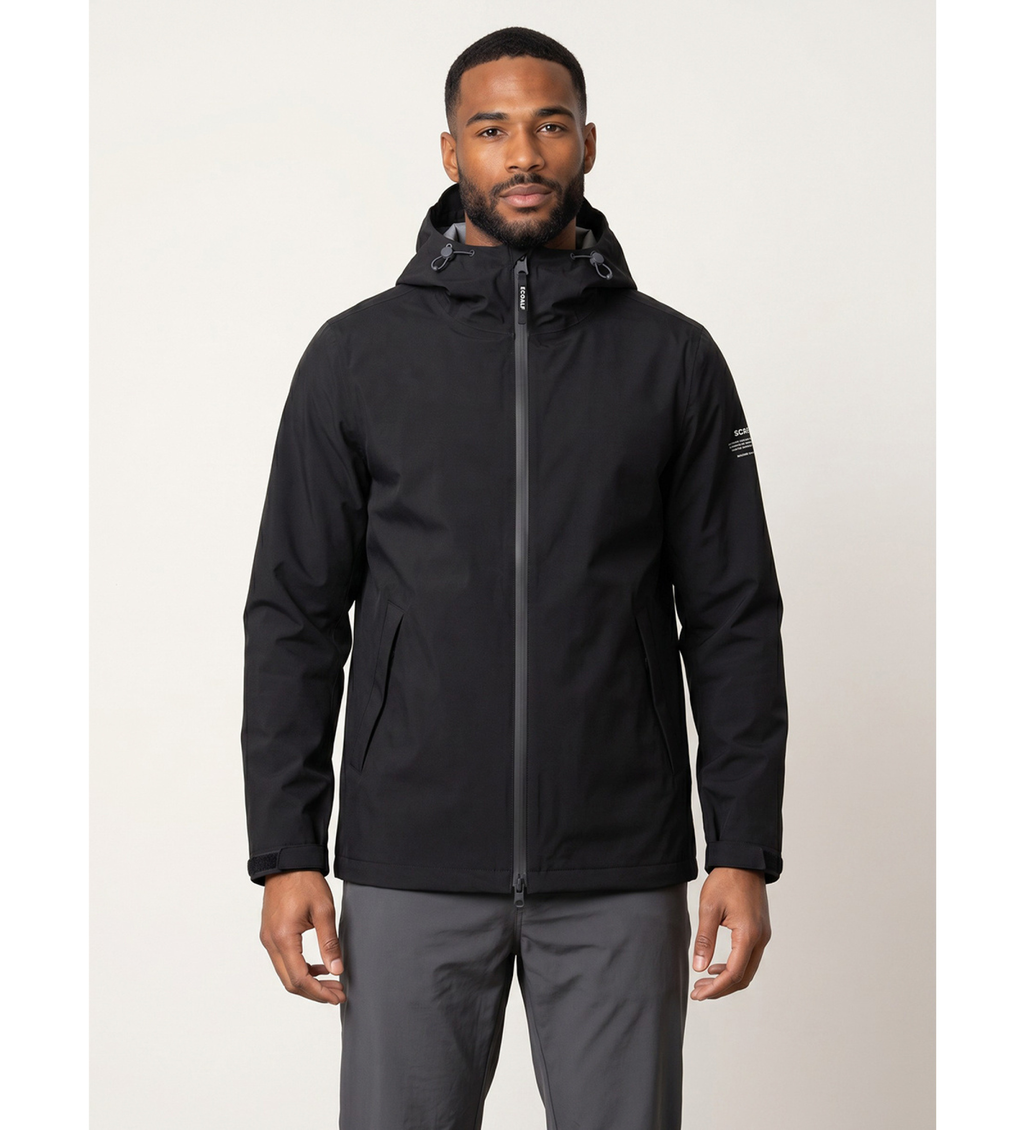 ECOALF für Herren. MCMGAJKDILUV0434W26-319 Jacke ?Diluvio? in Schwarz (S), Lässig, Recyceltes Polyester