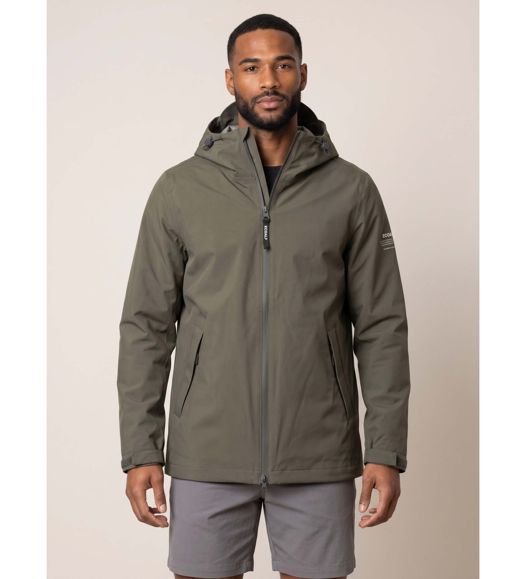 ECOALF für Herren. MCMGAJKDILUV0434W26-056 Jacke ?Diluvio? in Olivgrün (S), Lässig, Recyceltes Polyester