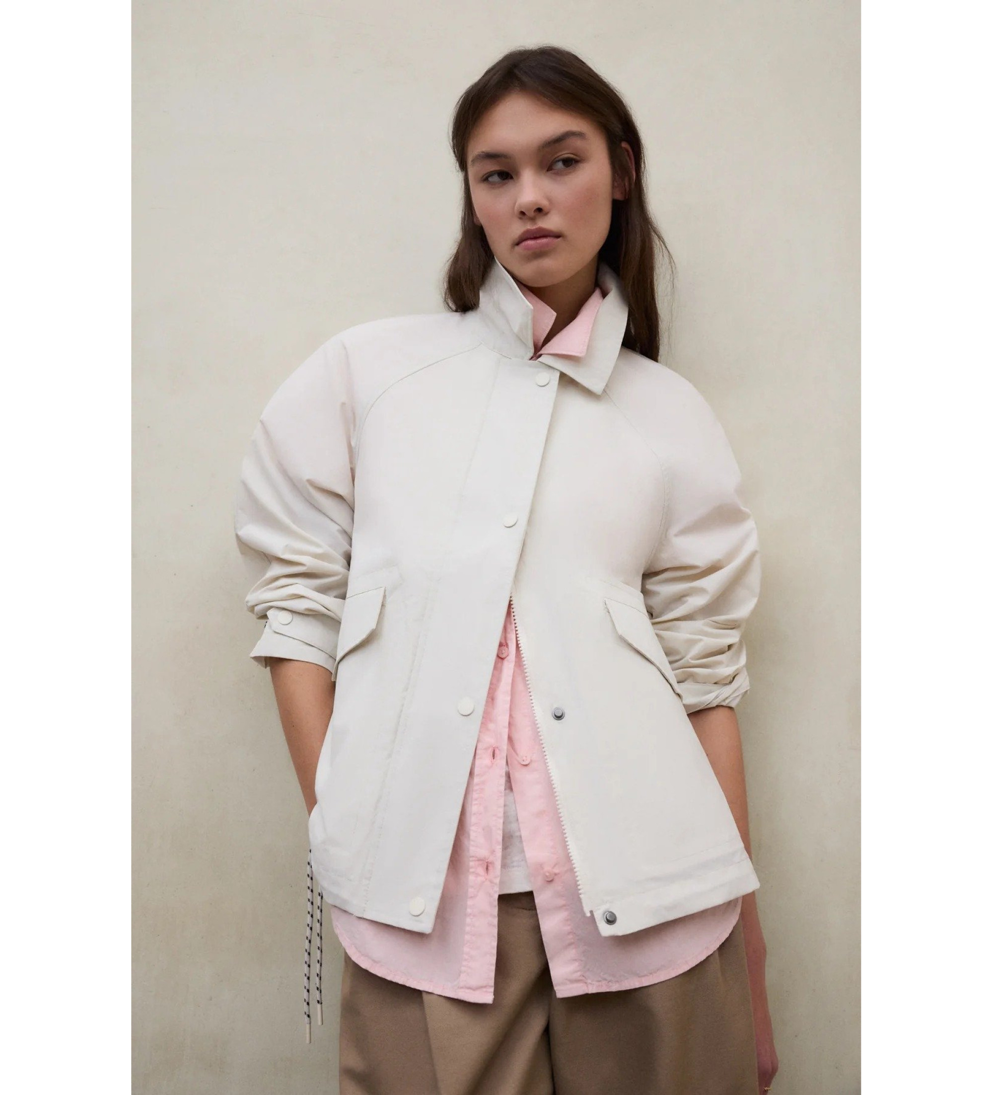ECOALF für Damen. MCWGAJKMAJOR0410S26-998 Jacke Major beige (S), Lässig, Polyamid, Nachhaltig