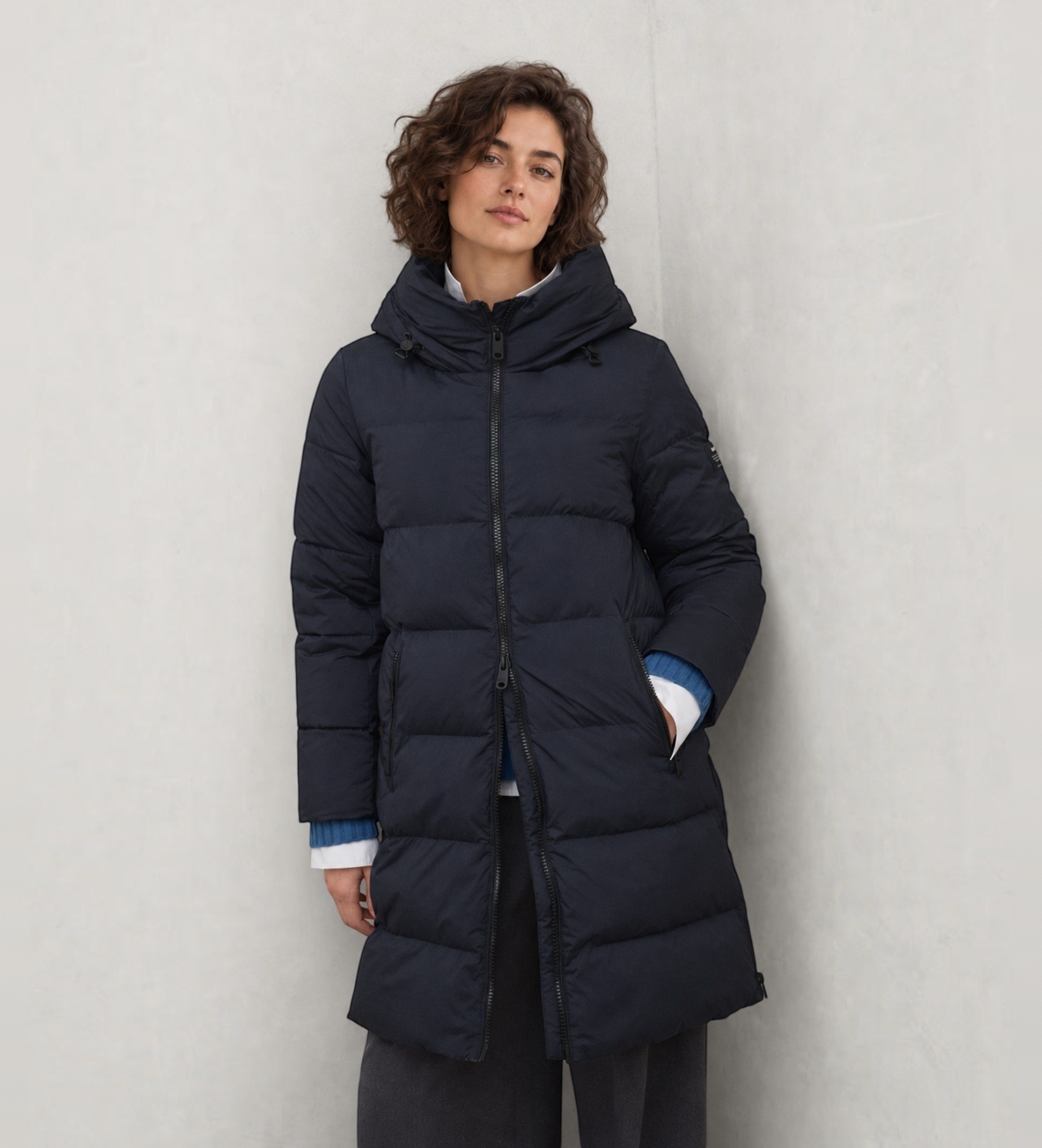 ECOALF für Damen. MCWGAJKMANLI0987W26-161 Manlie Jacke Marineblau (M), Lässig, Recyceltes Polyester
