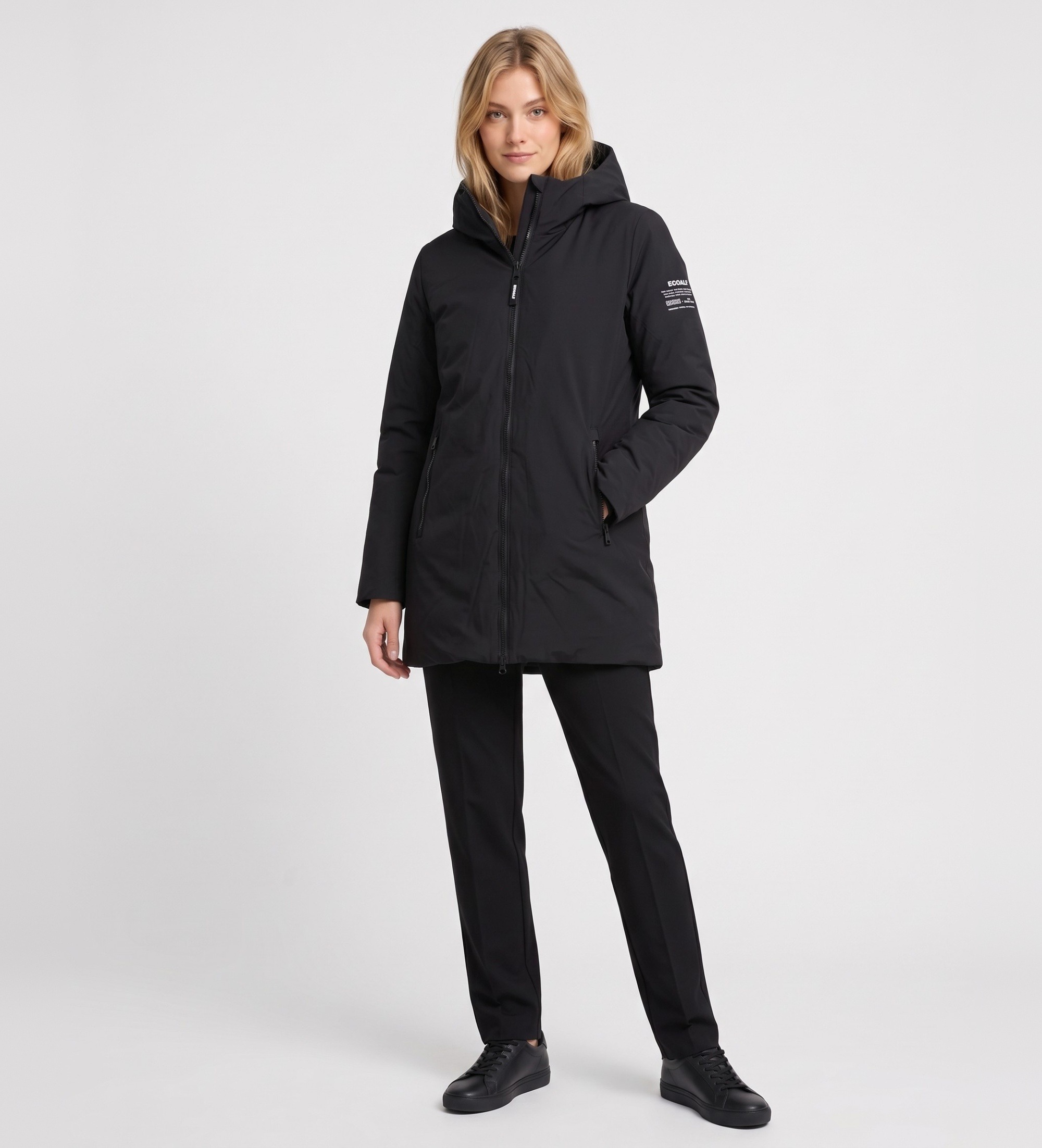 ECOALF für Damen. MCWGAJKMATI00274W26-319 Jacke Mati Schwarz (M), Draußen, Recyceltes Polyester