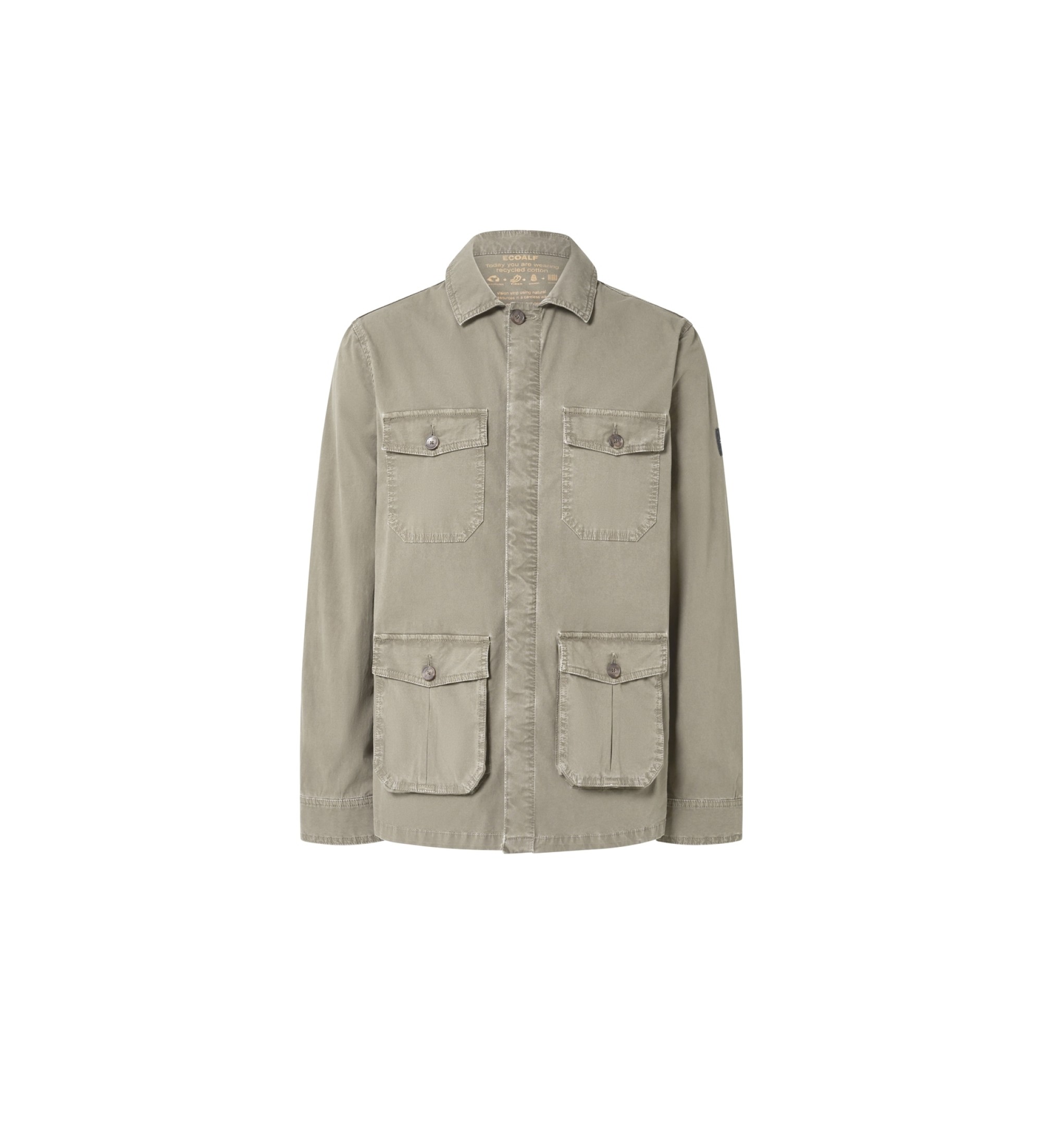 ECOALF für Herren. MCMGAJKSAHAR0753S24-003 Jacke Sahara beige (S), Lässig, Baumwolle, Langarm, Nachhaltig