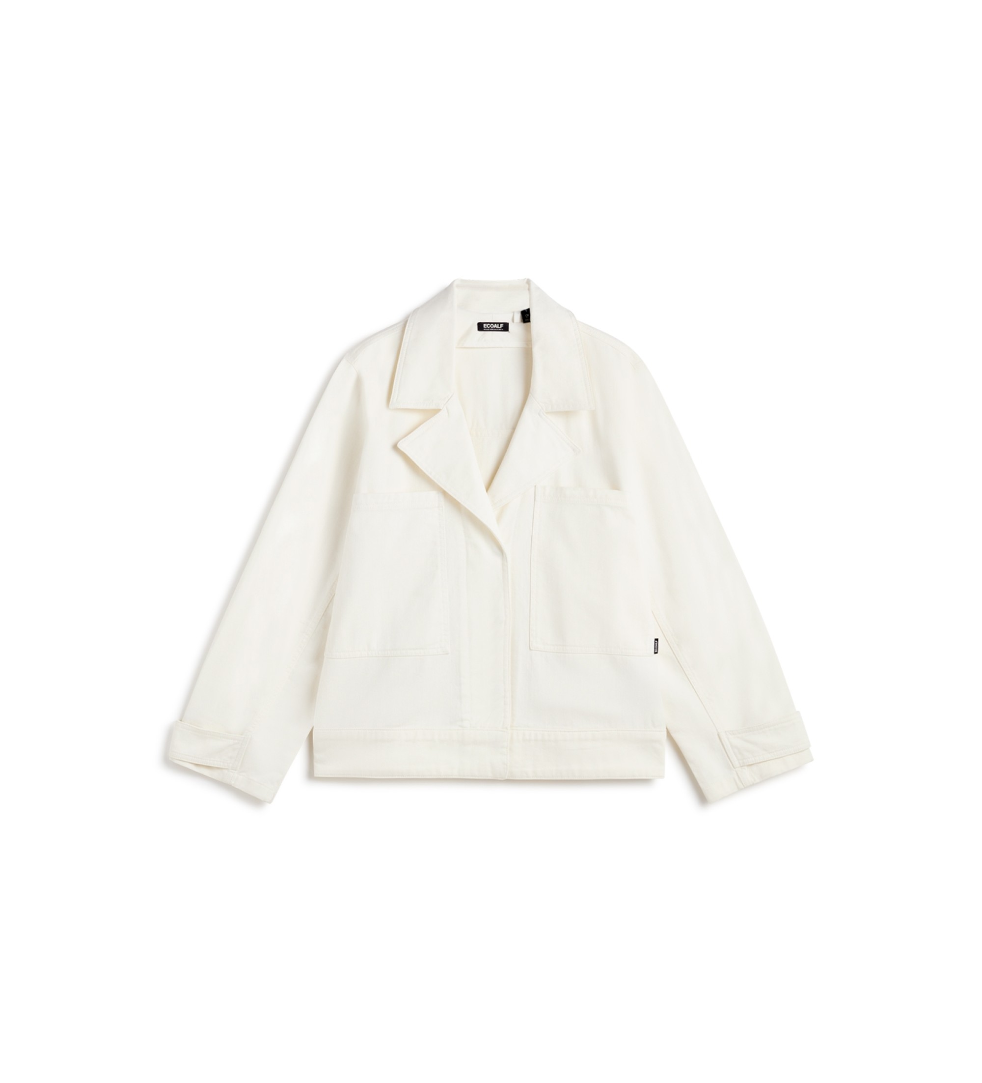 ECOALF für Damen. MCWGAJKSOIRA0174W24-000 Soira Jacke Weiß (L), Lässig, Baumwolle, Nachhaltig