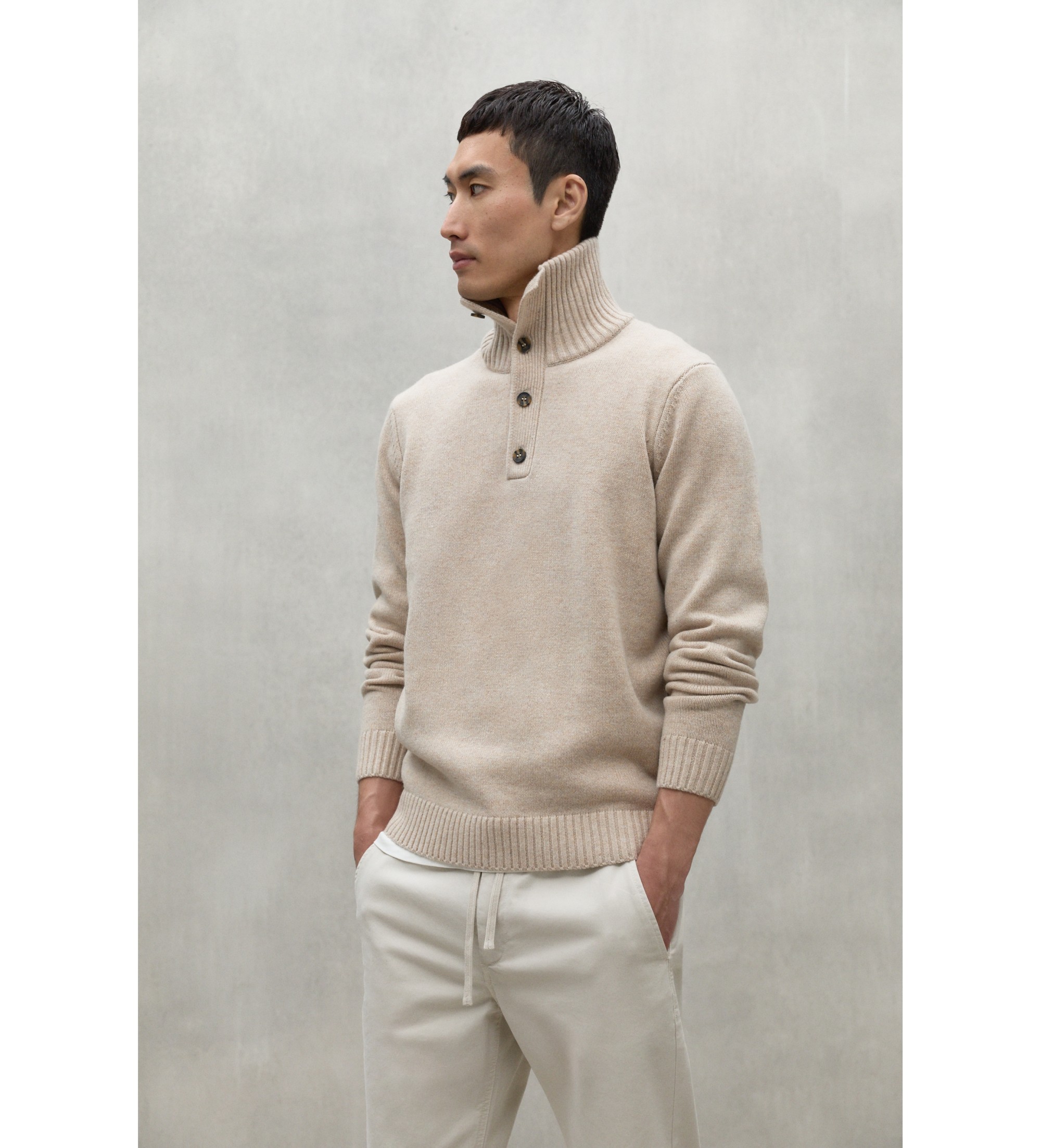 ECOALF für Herren. MCMGAKNIDESI0632W24-298 Idesia Pullover beige (L), Lässig, Nachhaltig, Recycelte Wolle