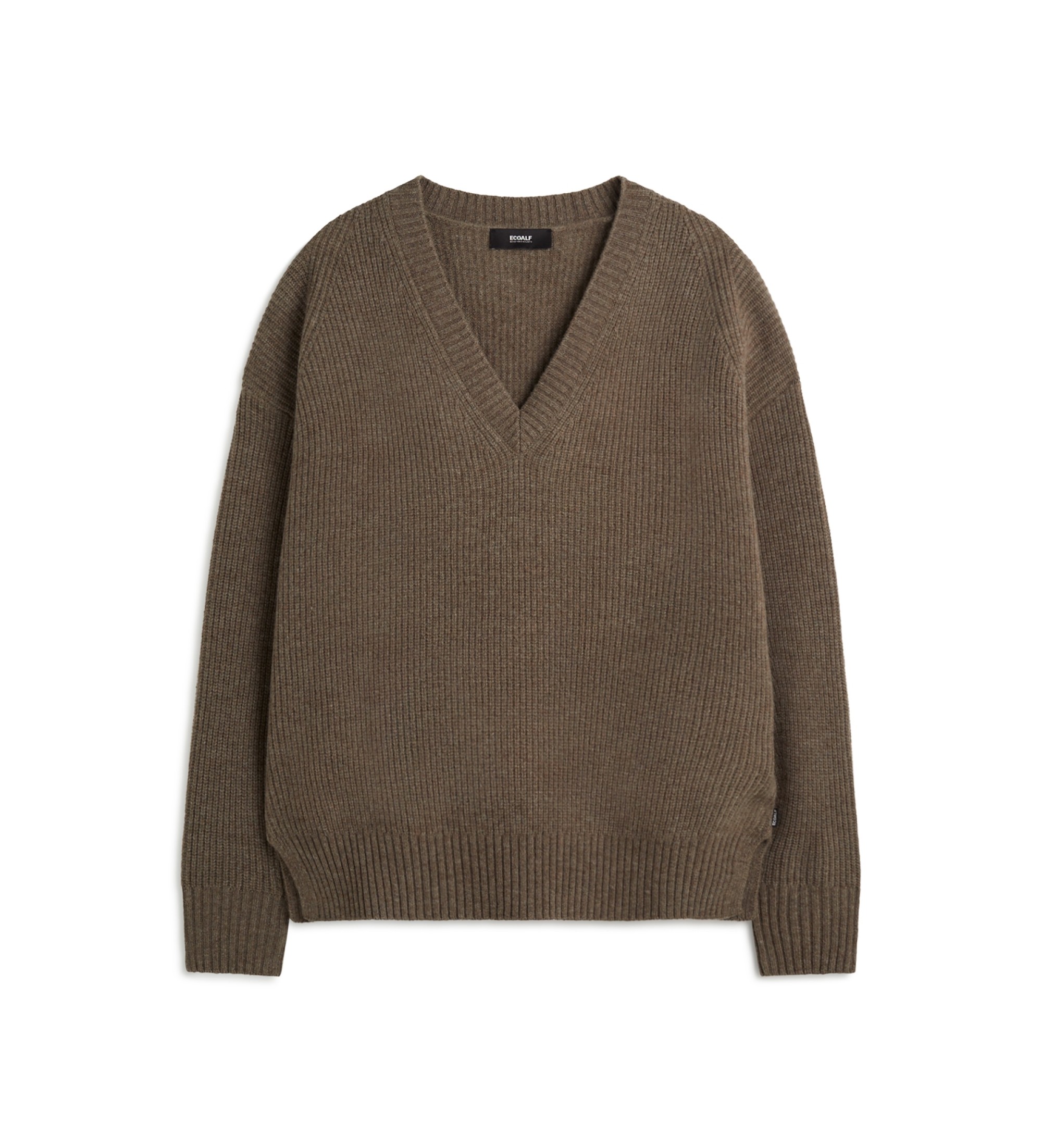 ECOALF für Damen. MCWGAKNAZALE0632W24-378 Azaleen-Pullover braun (M), Lässig, Langarm, Nachhaltig, Recycelte Wolle