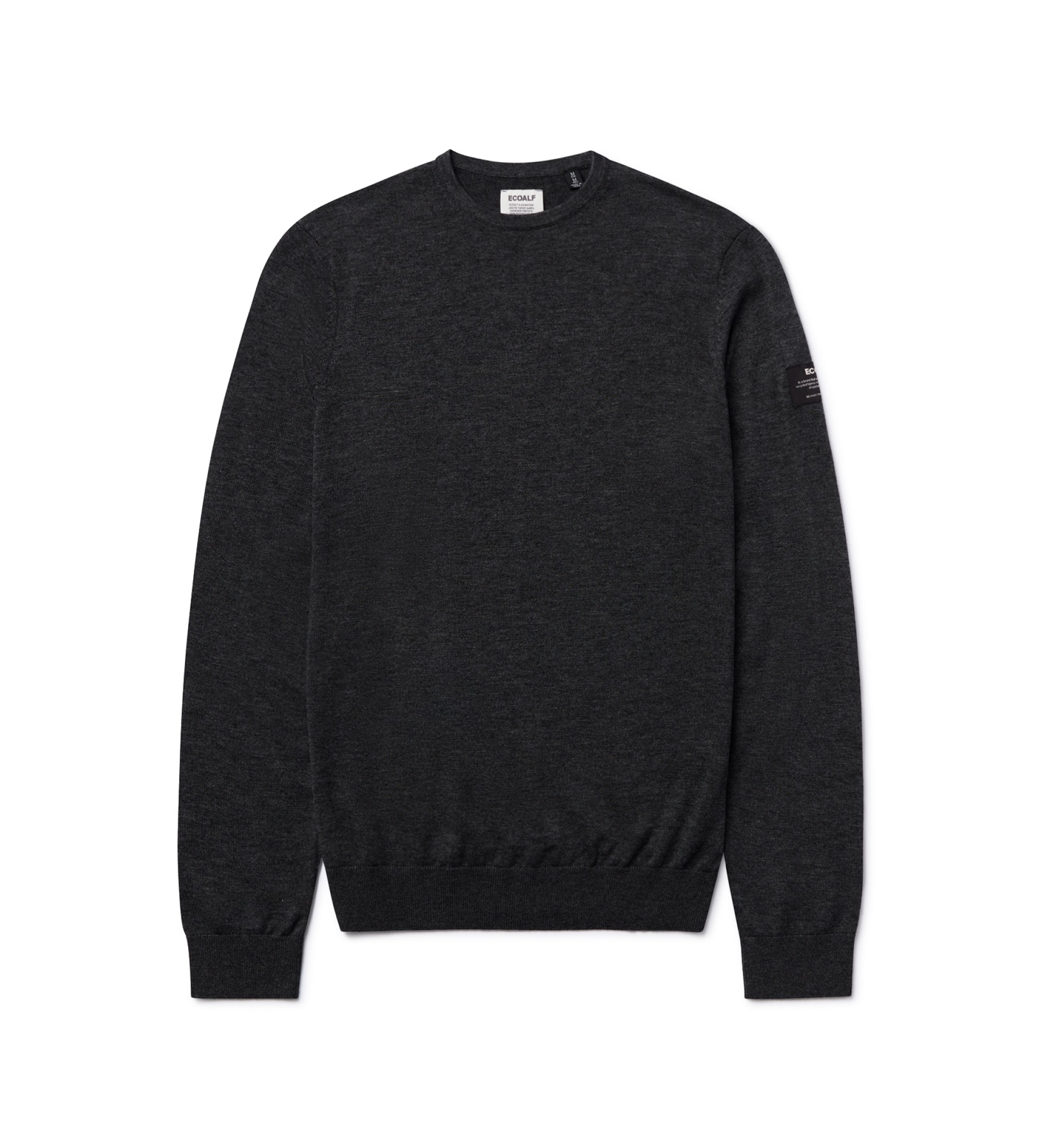 ECOALF für Herren. MCMGAKNBAYON0666W24-319 Bayona-Pullover schwarz (L), Lässig, Nachhaltig, Recycelte Wolle
