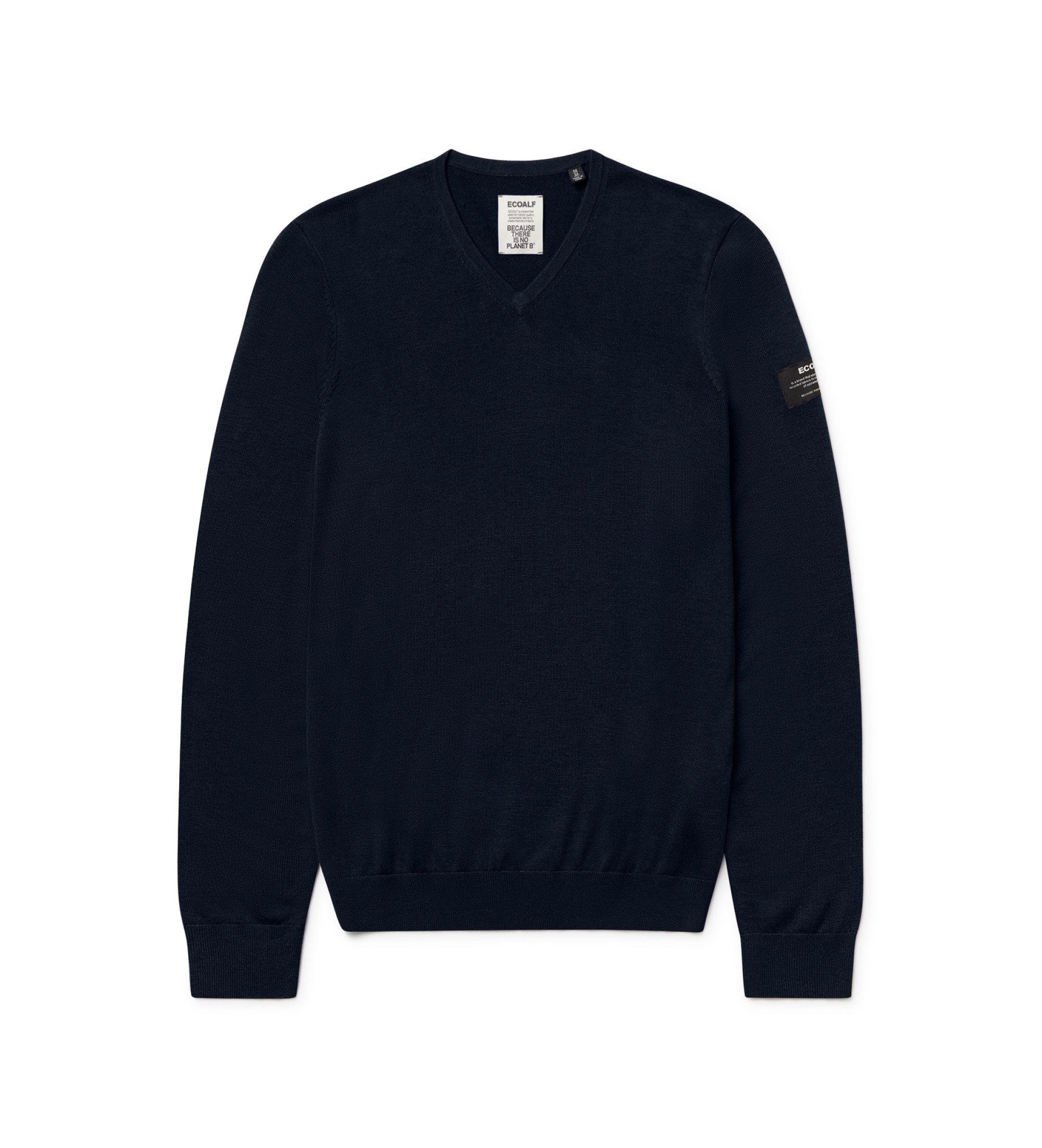 ECOALF für Herren. MCMGAKNFERRO0666W24-161 Ferro Marino Pullover (S), Lässig, Nachhaltig, Marine, Recycelte Wolle