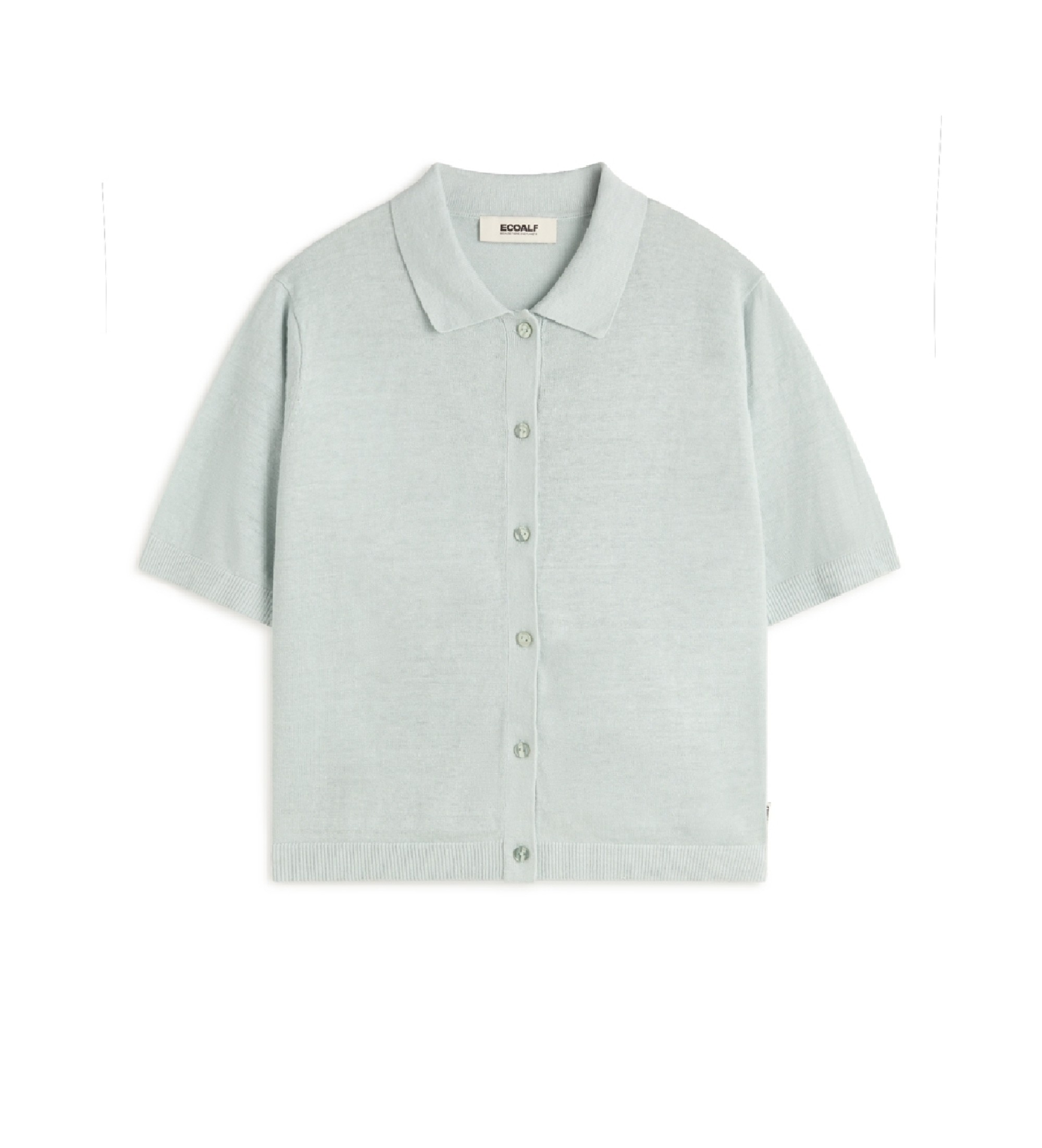 ECOALF für Damen. MCWGAKNJUNIP0636S24-149 Juniper Pullover blau (S), Lässig, Leinen, Kurzarm
