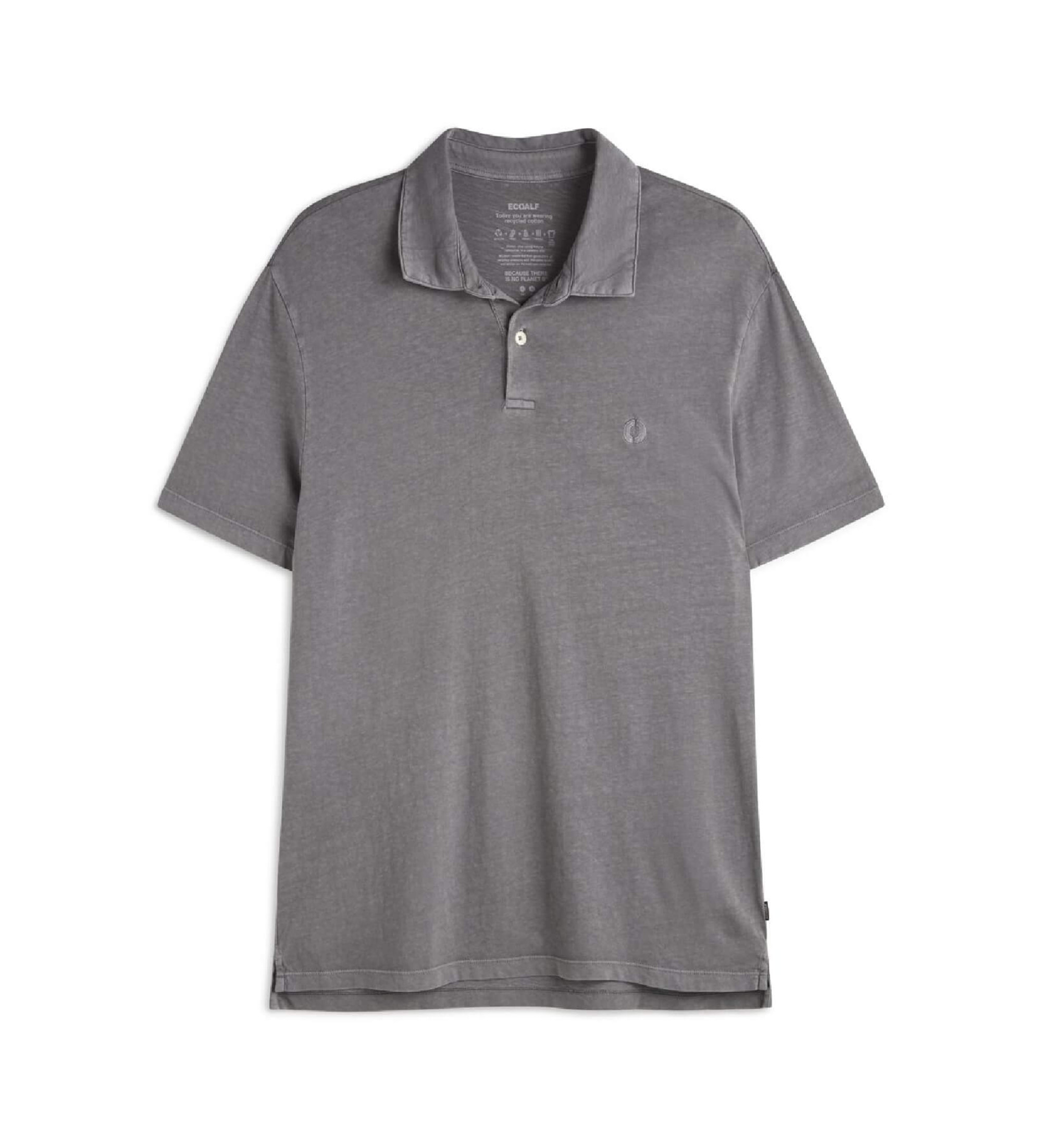 ECOALFvoor mannen. MCMGAPOTHEOM0803S24-303 Theo grijs poloshirt (XXL), Casual, Korte mouwen, Duurzaam, Gerecycled Katoen