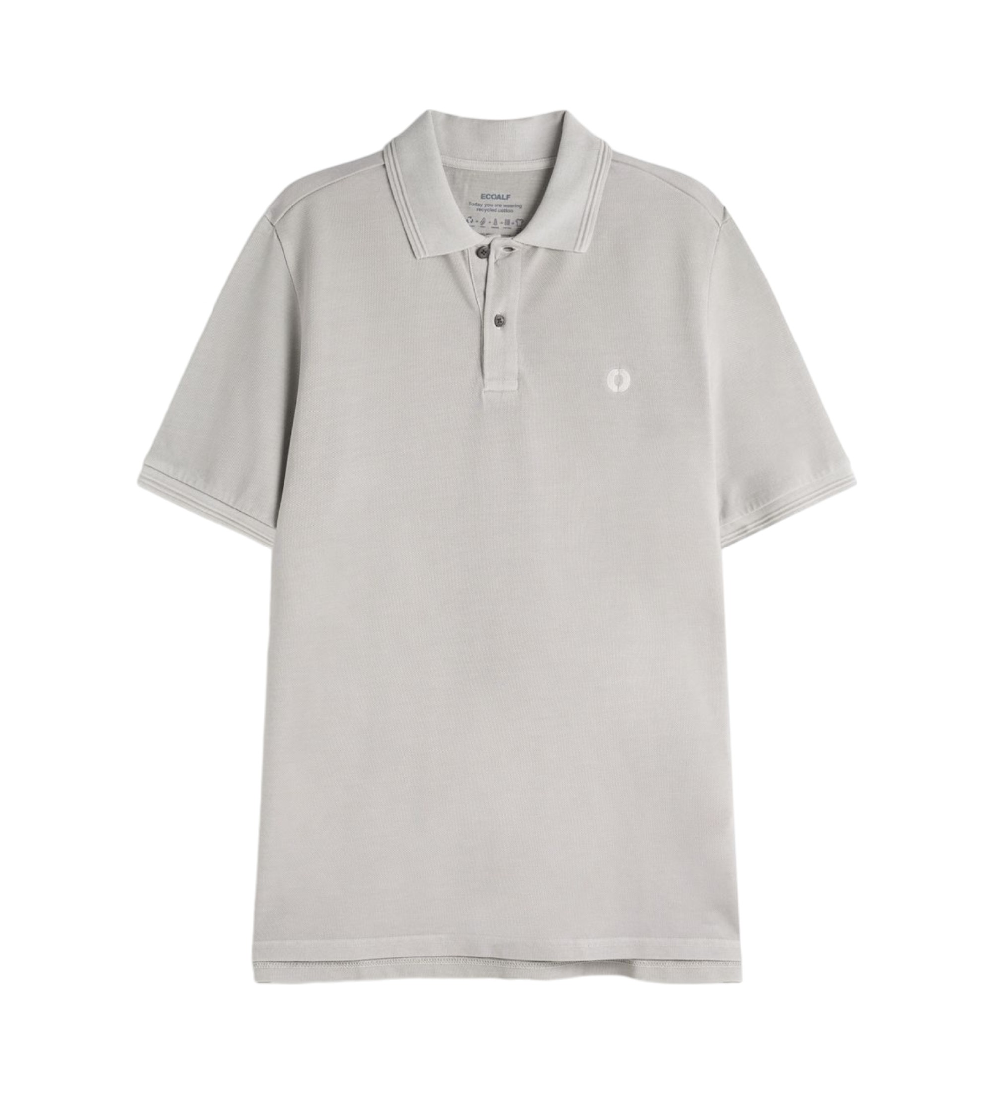 ECOALFvoor mannen. MCMGAPOTANOB0820S24-300 Tano grijs poloshirt (S), Casual, Korte mouwen, Biologisch katoen, Duurzaam