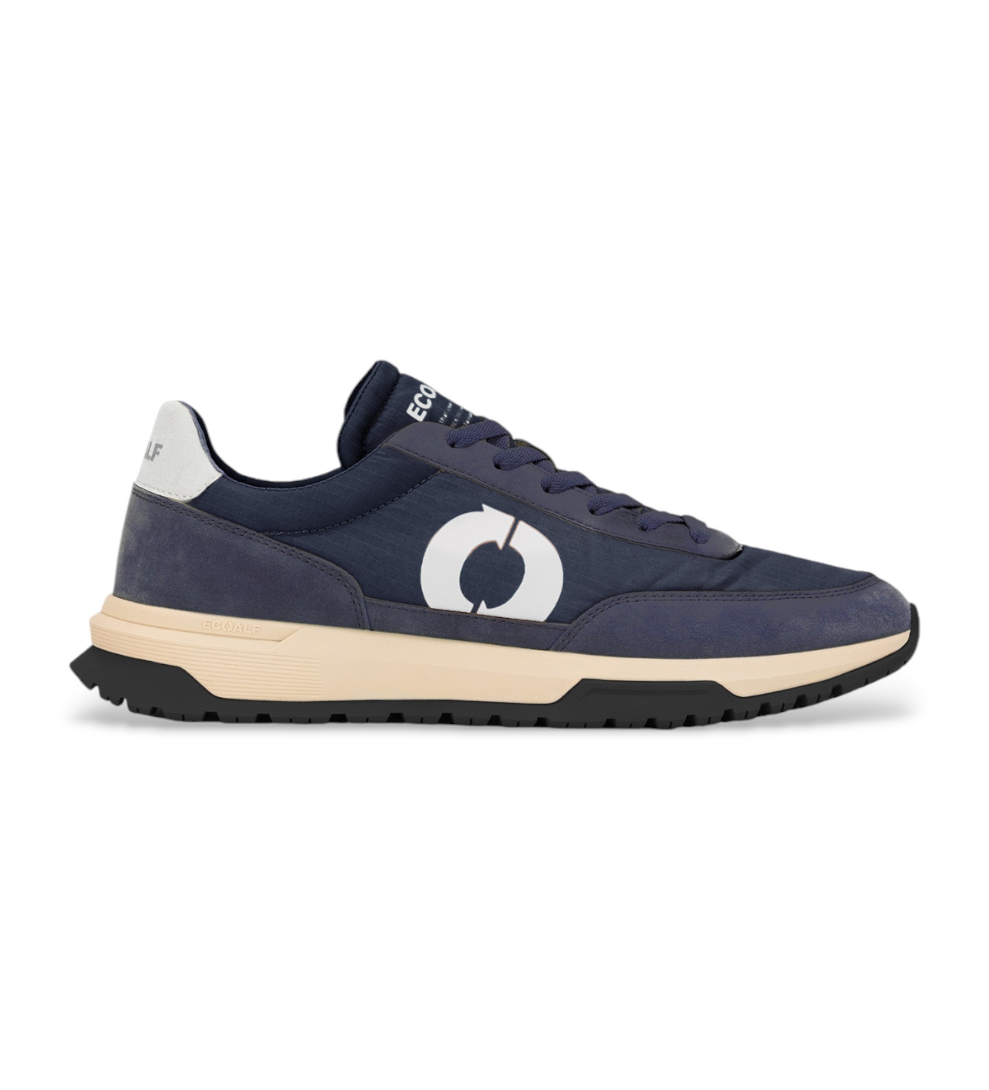 ECOALFvoor mannen. MCMSHSNVENTU0467S25-160 Trainers Ventura marine (44), Plat, Veters, Casual, Duurzaam, Marineblauw