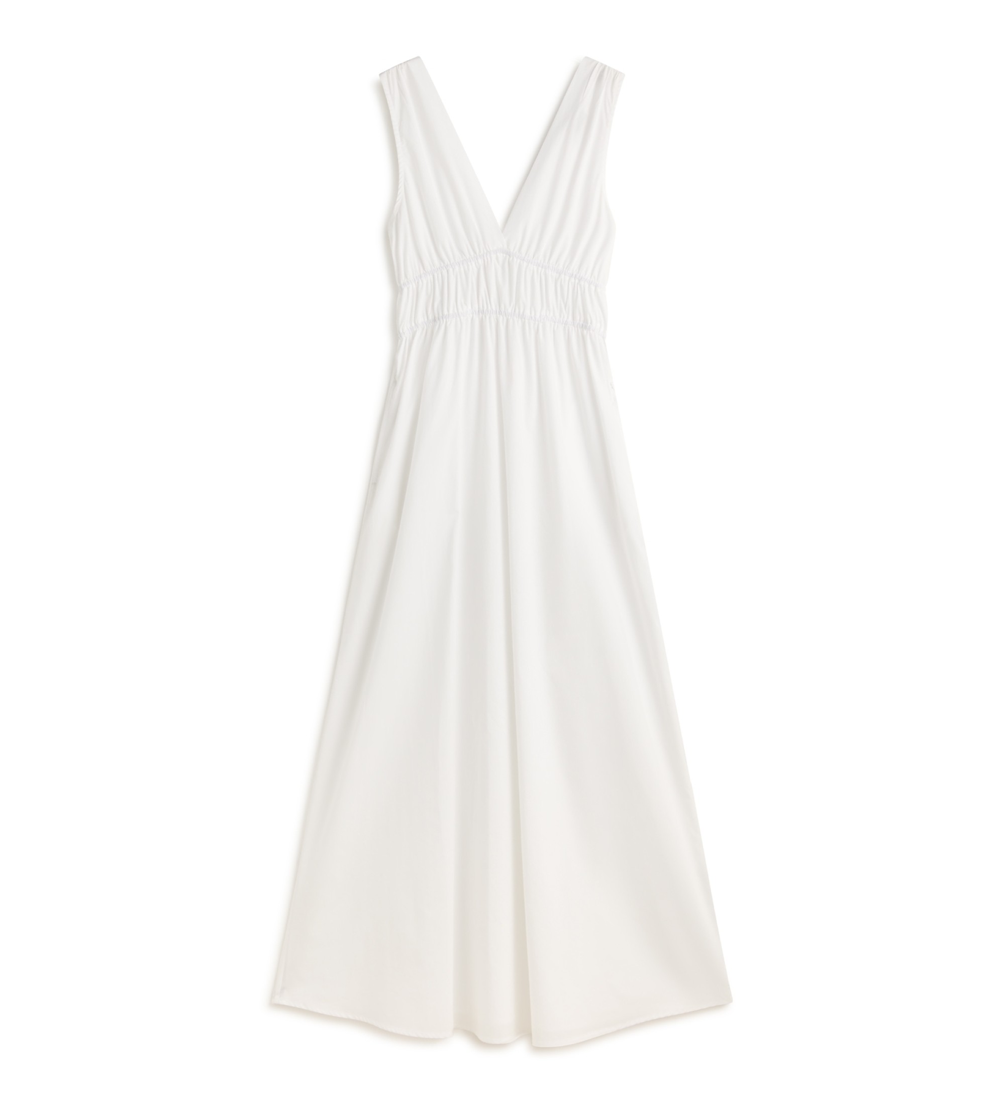 ECOALF für Damen. MCWGADRBORNI0349S24-000 Bornit Kleid weiß (S), Lässig, Ärmellos / Hosenträger, Lyocell, Bio-Baumwolle, Nachhaltig