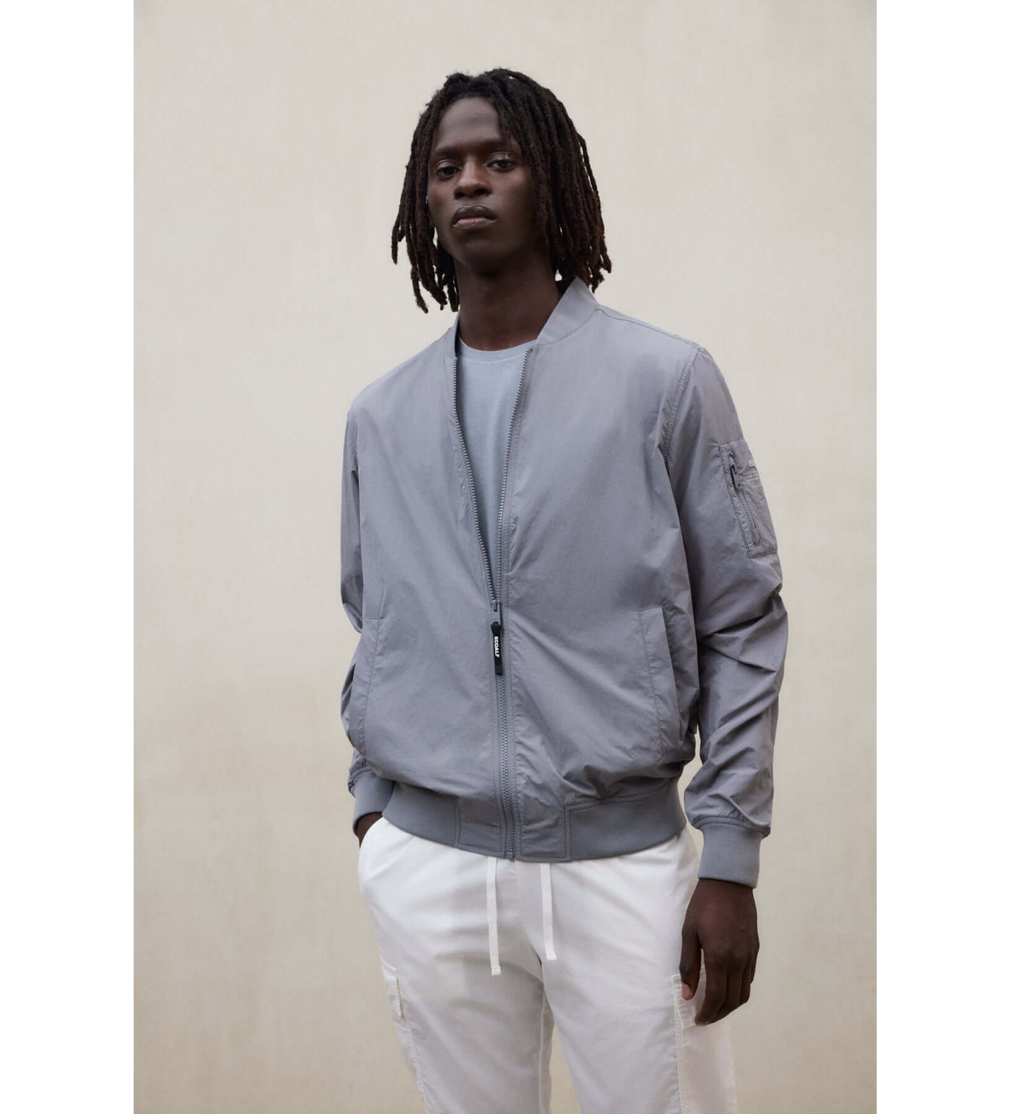 ECOALF für Herren. MCMGAJKWALE00428S26-579 Wale Jacke grau (L), Lässig, Polyamid, Recyceltes Nylon