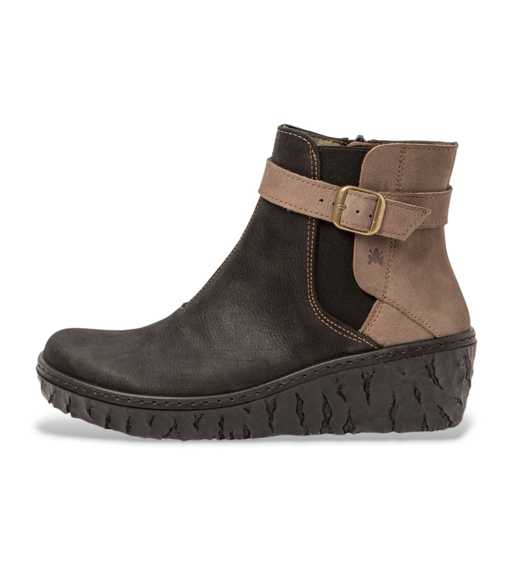 El Naturalista für Damen. 251331UU0005_001 Lederstiefeletten N5133 schwarz (36), 5 bis 8 cm, Reißverschluss, Lässig